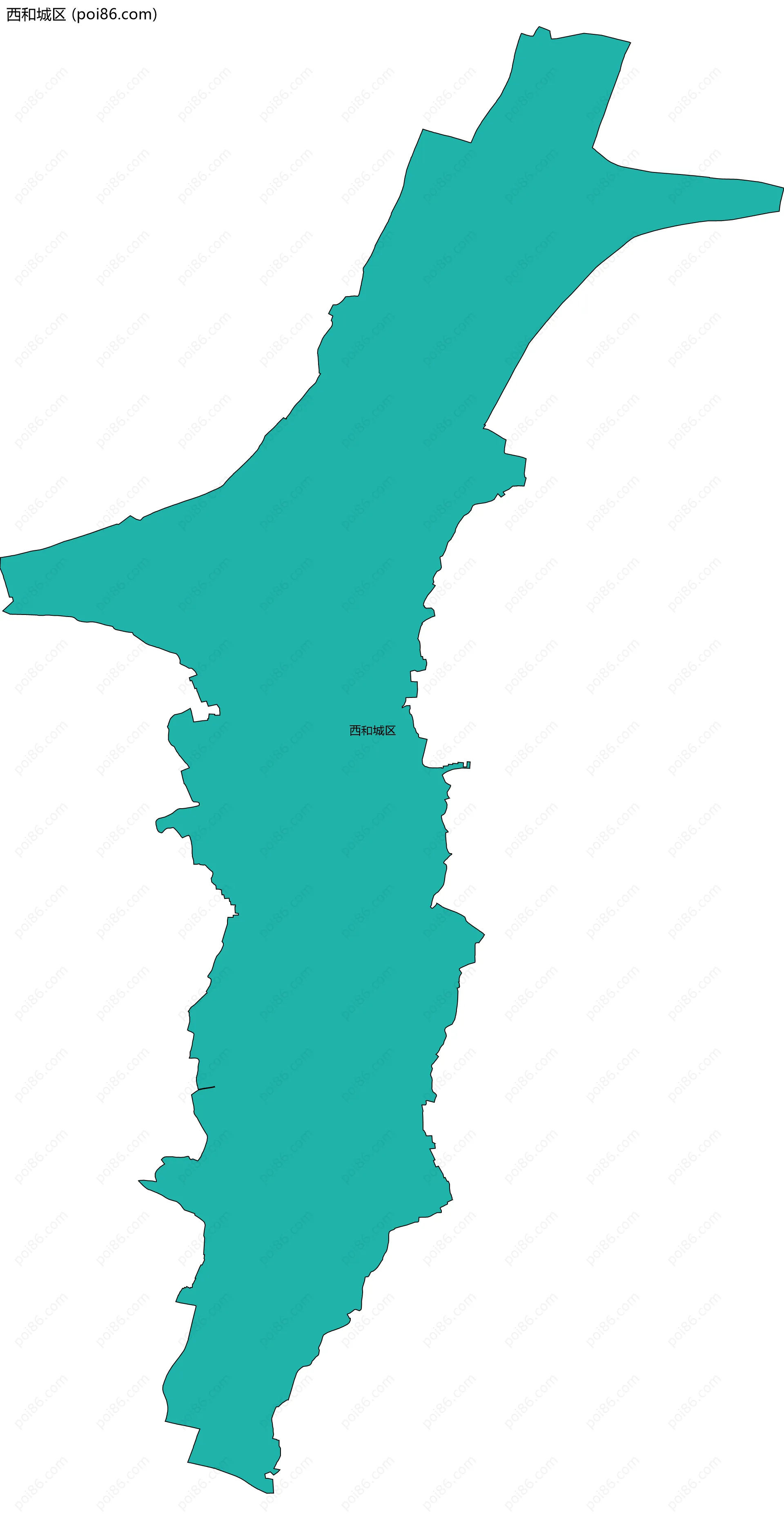 西和城区边界地图