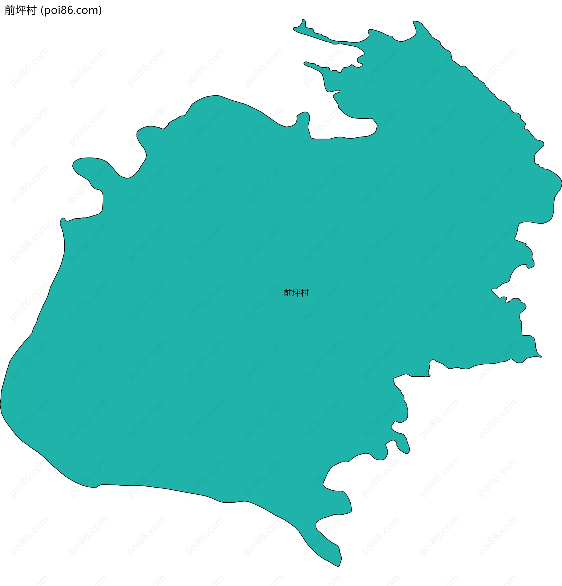 前坪村边界地图