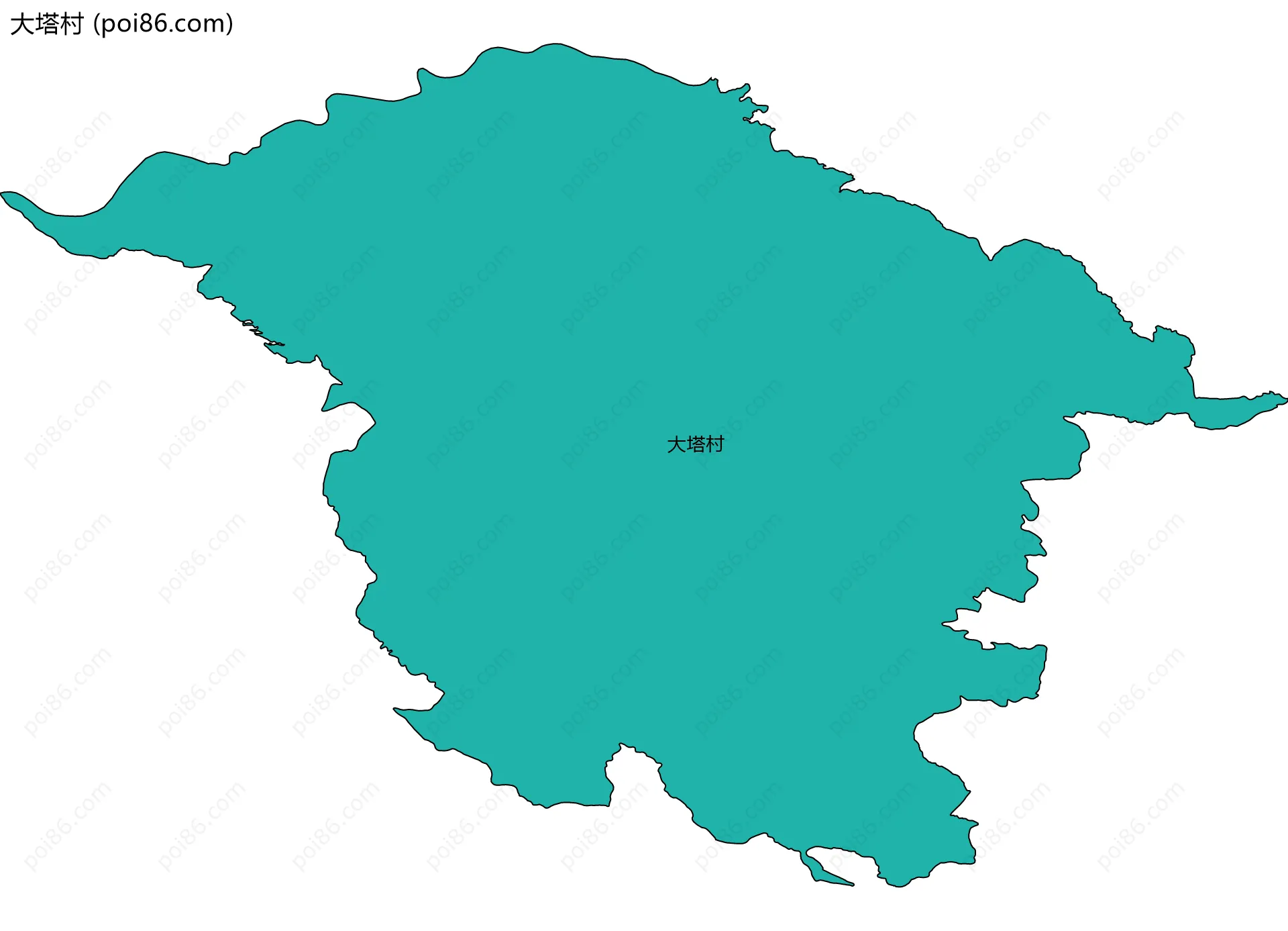 大塔村边界地图