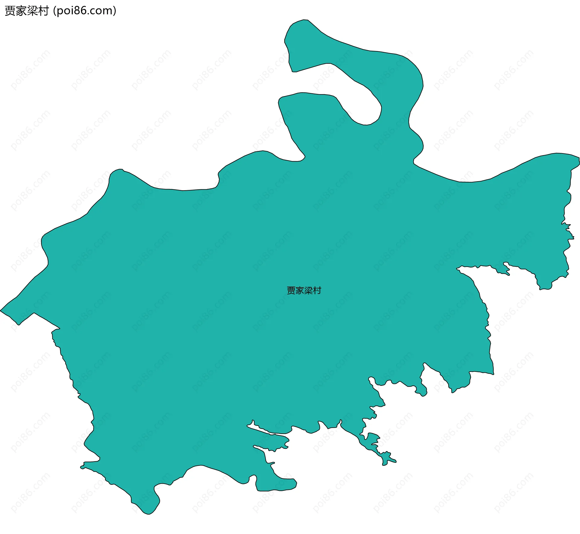 贾家梁村边界地图