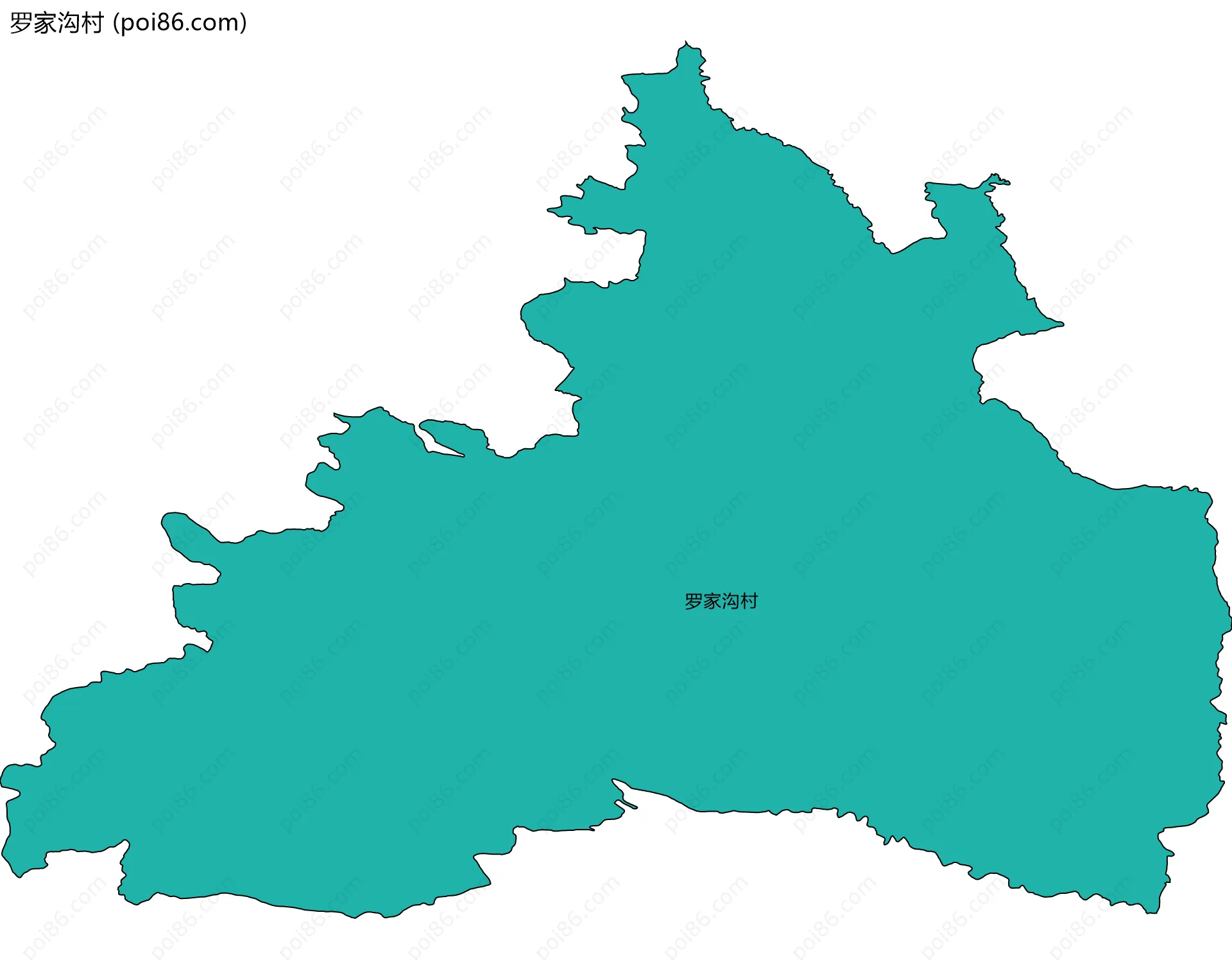 罗家沟村边界地图