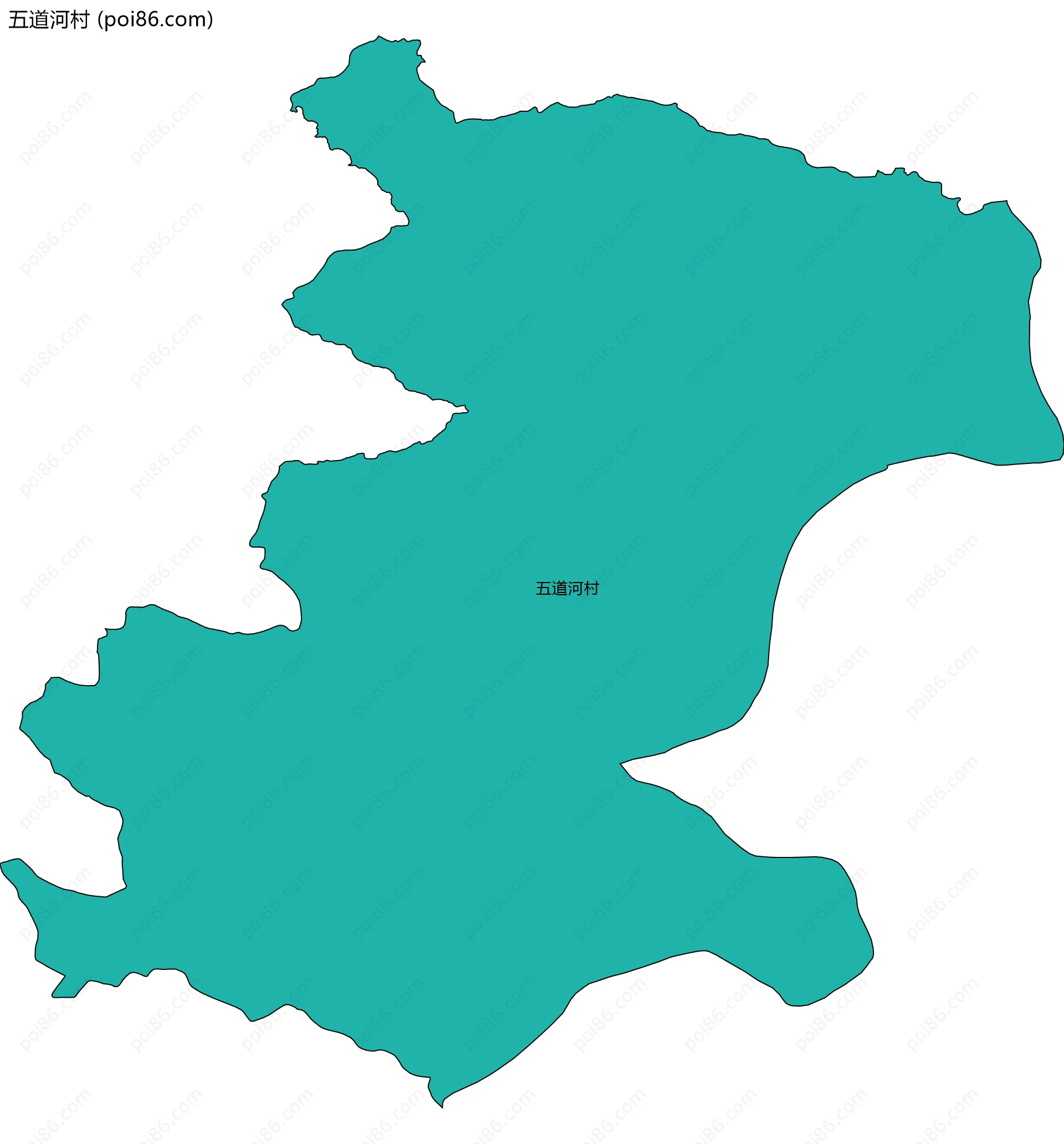 五道河村边界地图