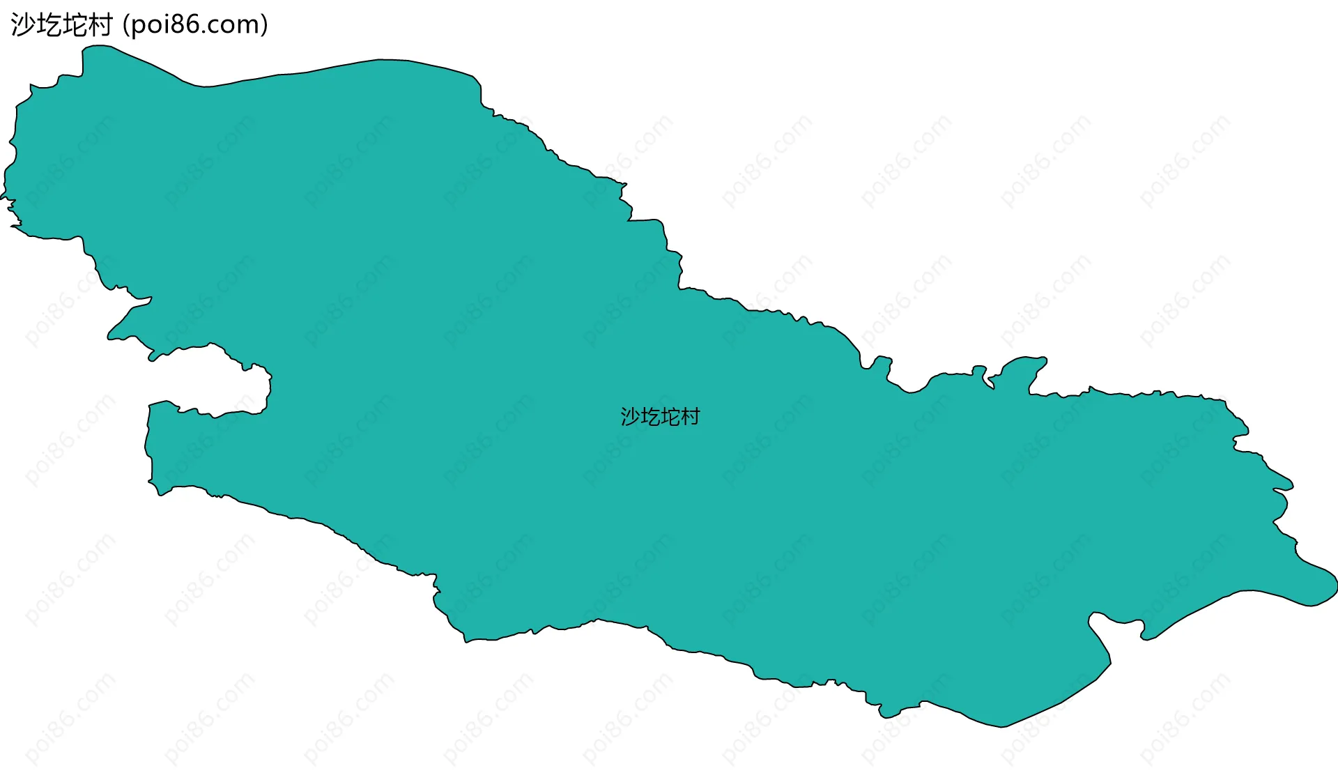 沙圪坨村边界地图