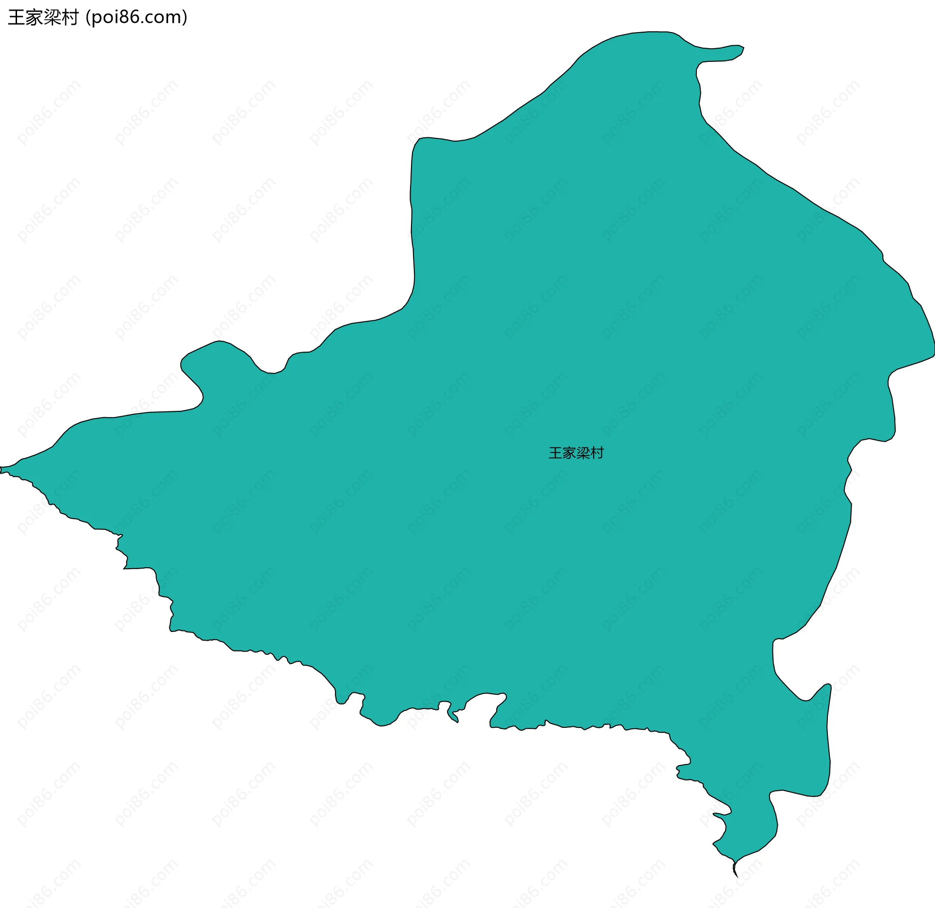 王家梁村边界地图