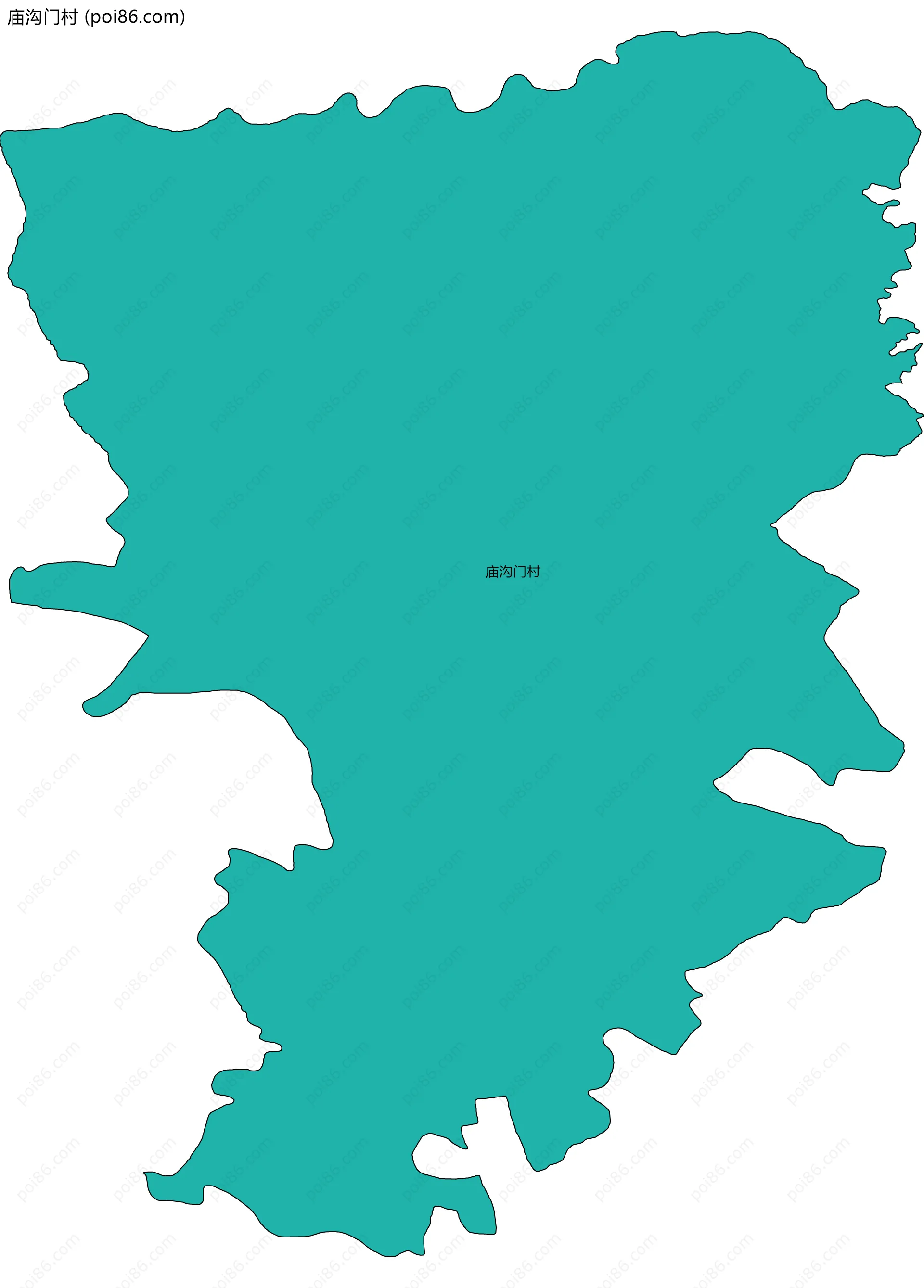 庙沟门村边界地图