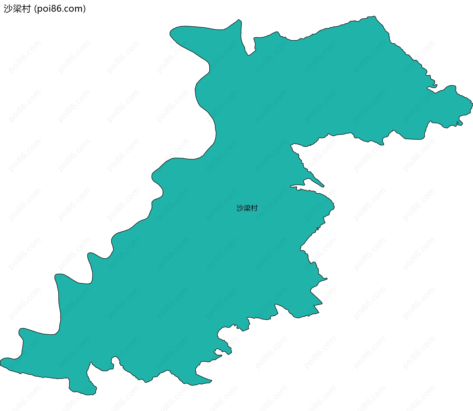 沙梁村边界地图