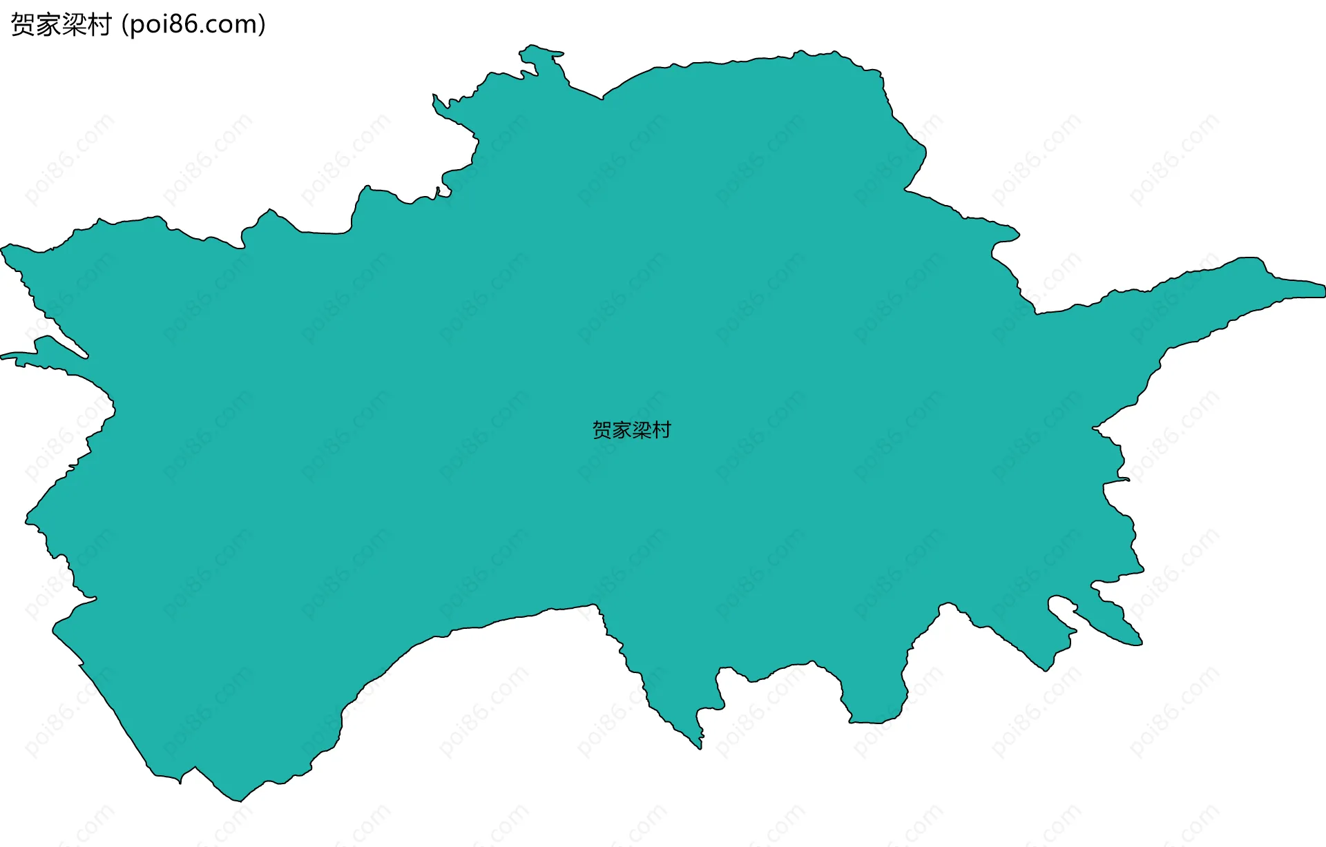 贺家梁村边界地图