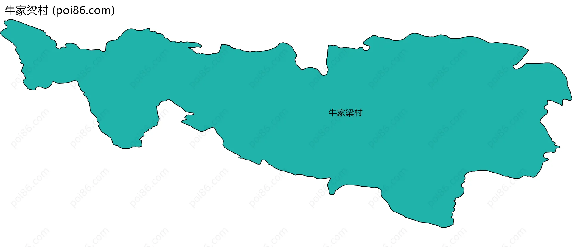 牛家梁村边界地图