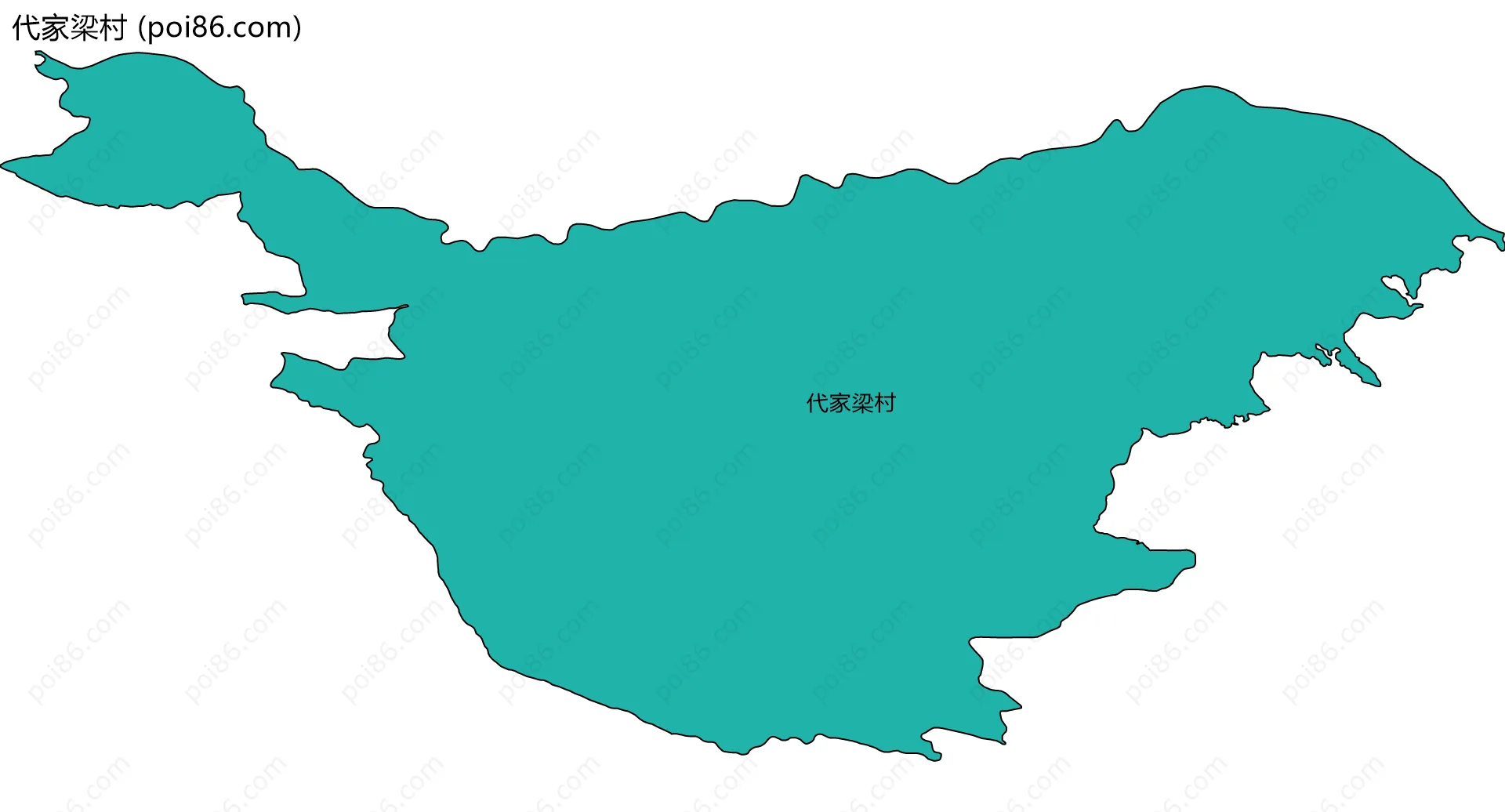 代家梁村边界地图