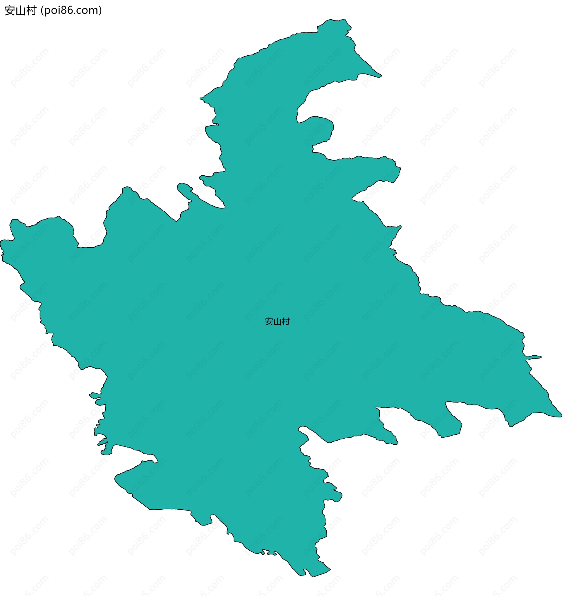 安山村边界地图