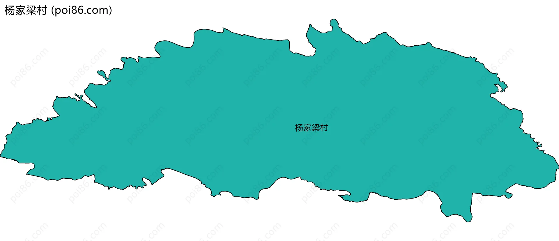 杨家梁村边界地图