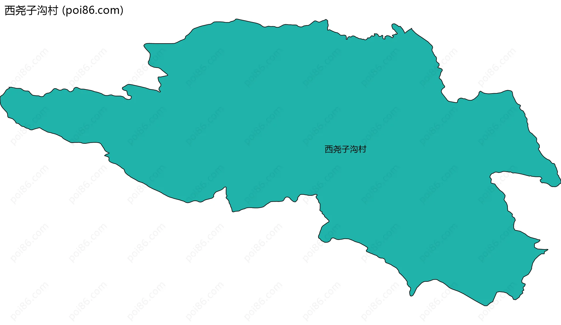 西尧子沟村边界地图