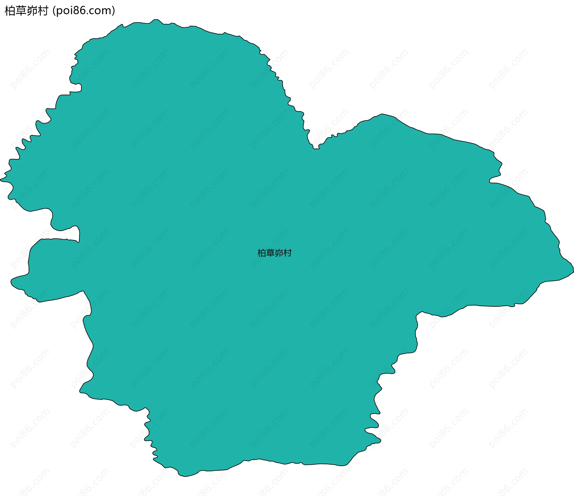 柏草峁村边界地图