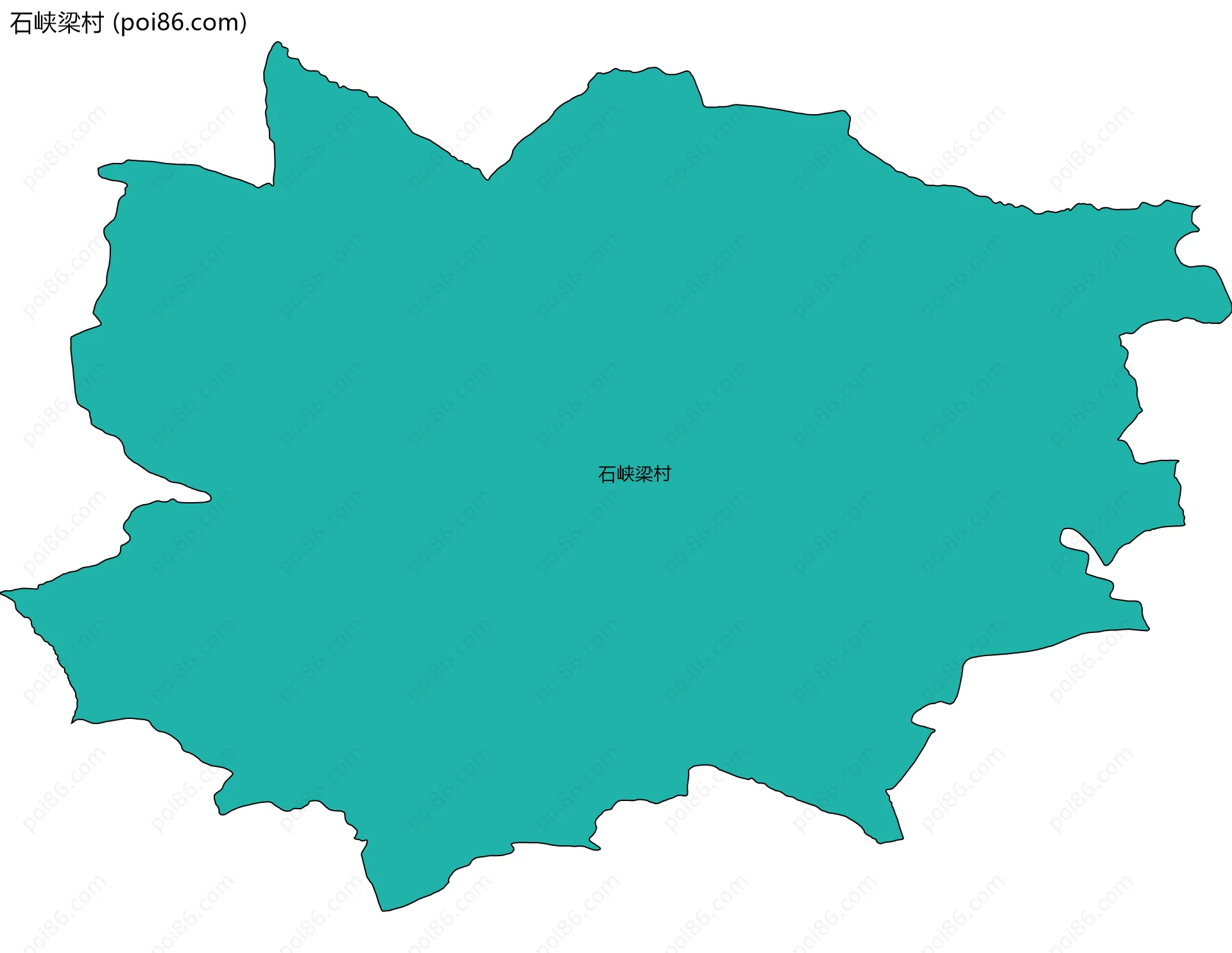石峡梁村边界地图