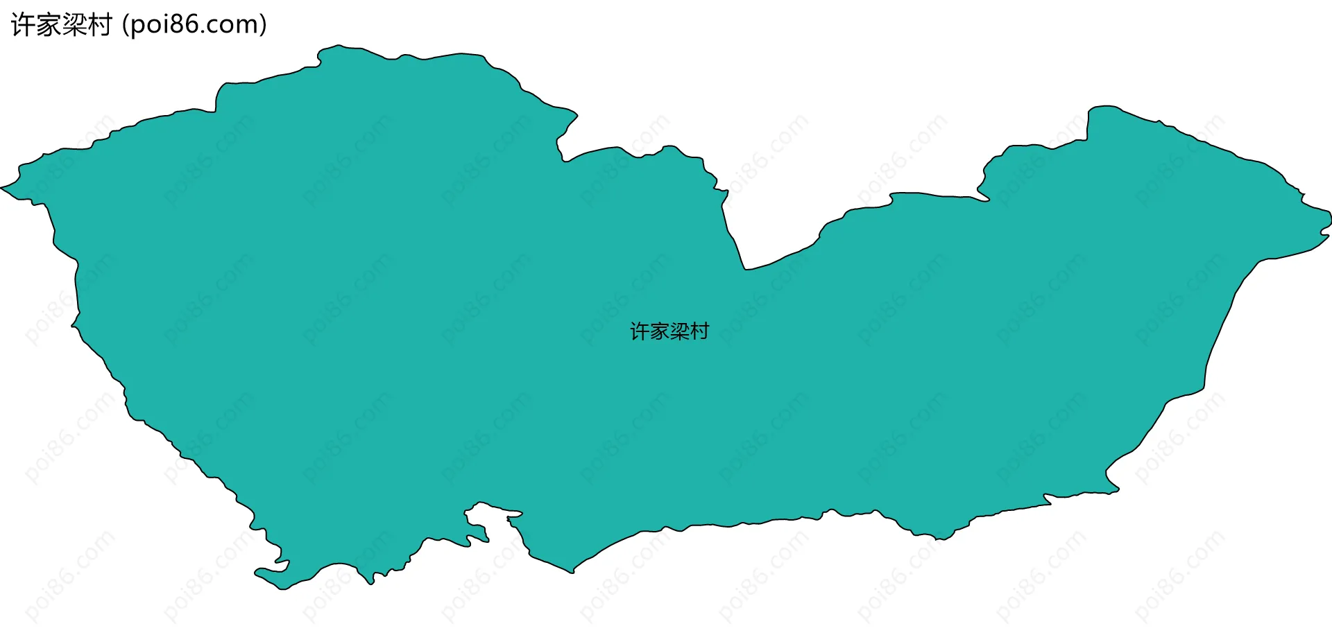 许家梁村边界地图