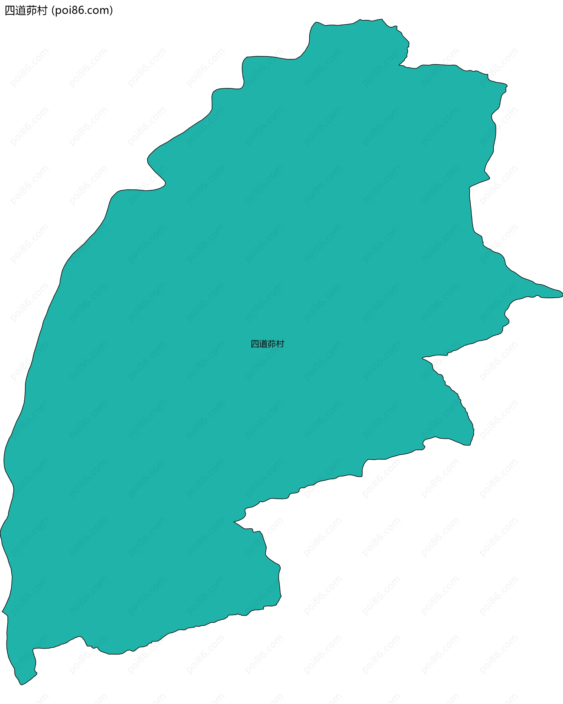 四道茆村边界地图
