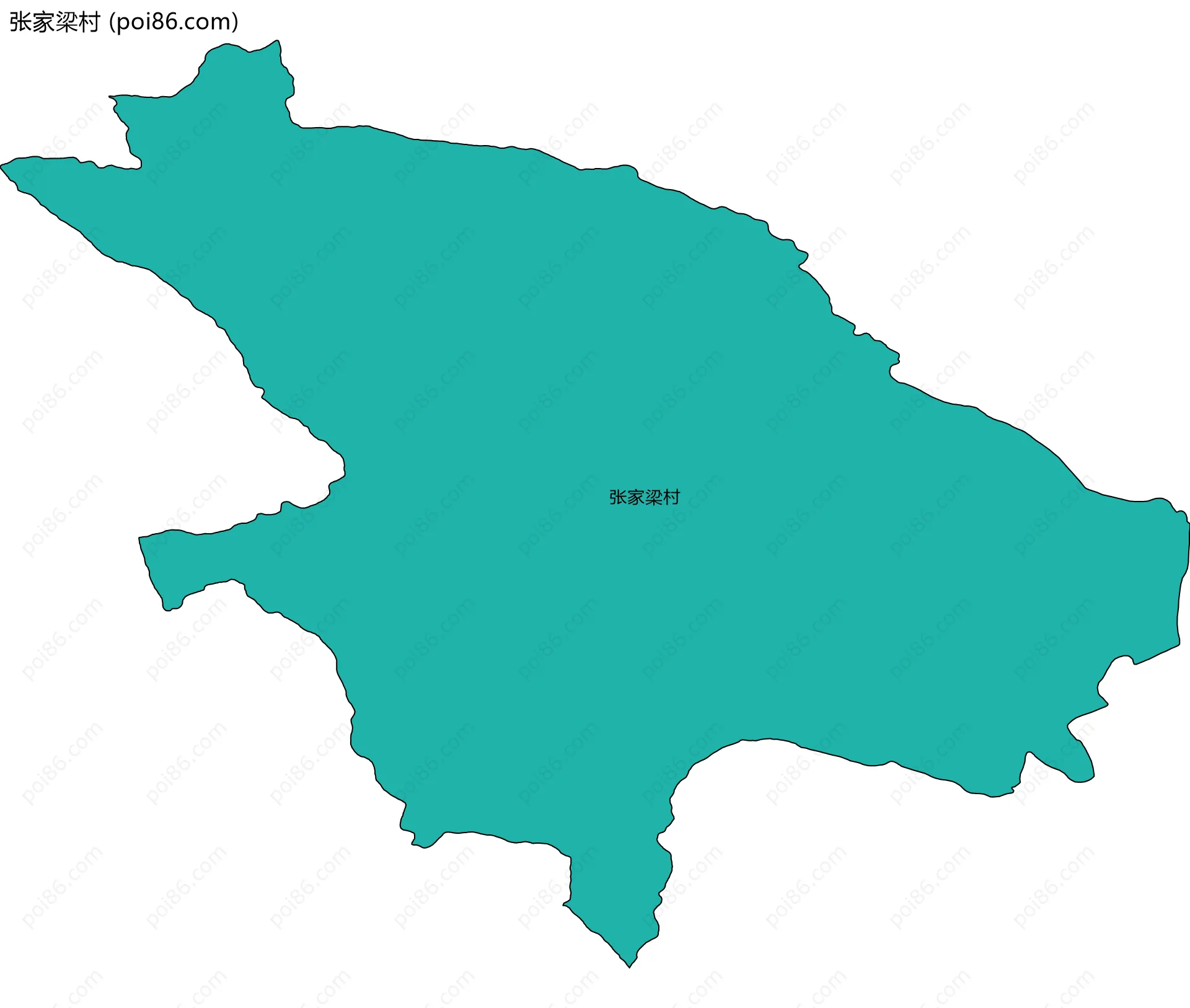 张家梁村边界地图