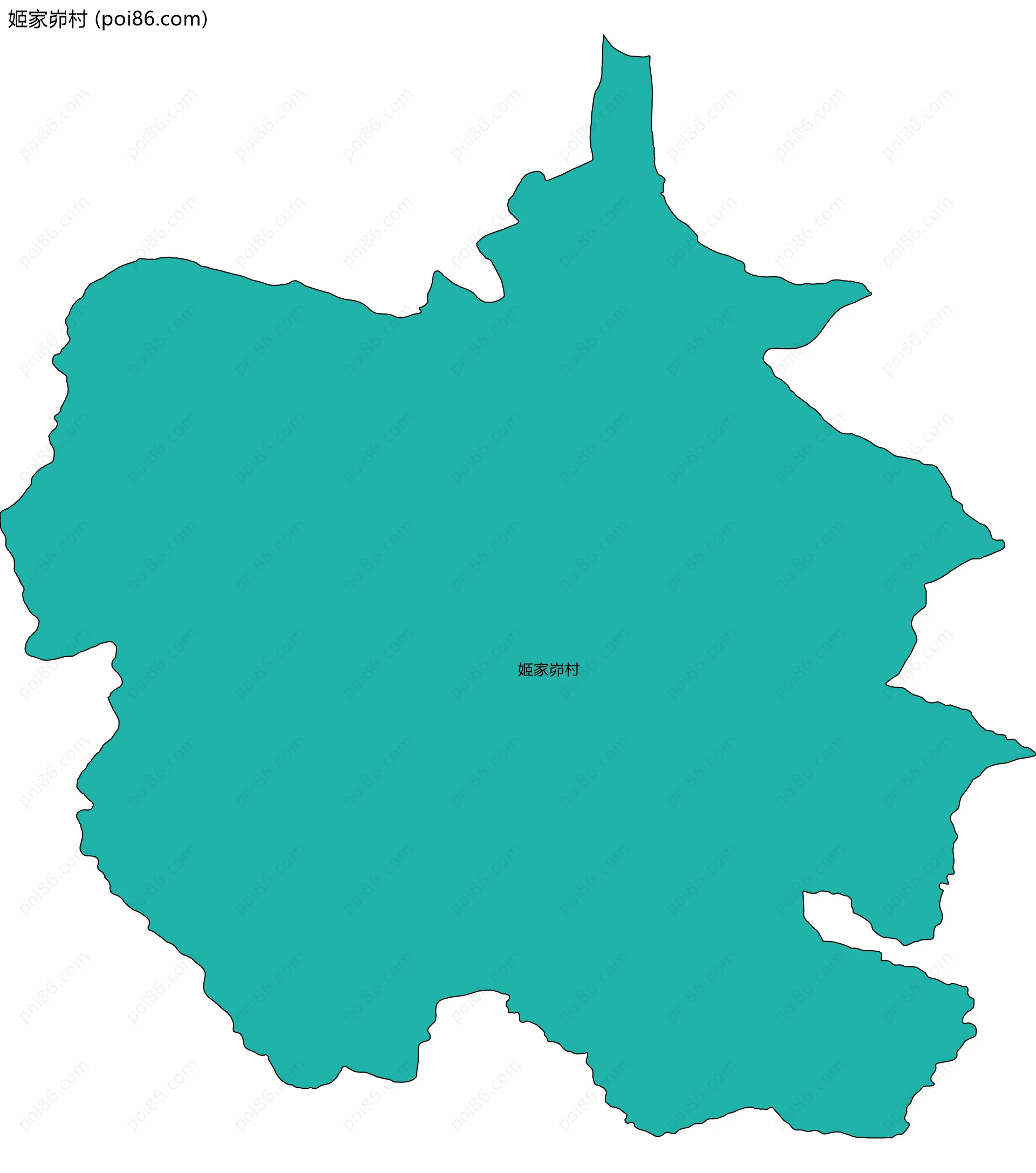 姬家峁村边界地图