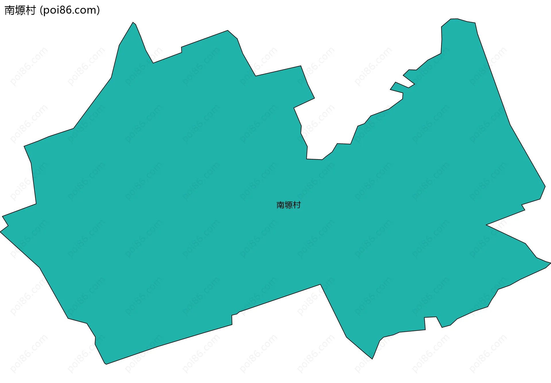 南塬村边界地图