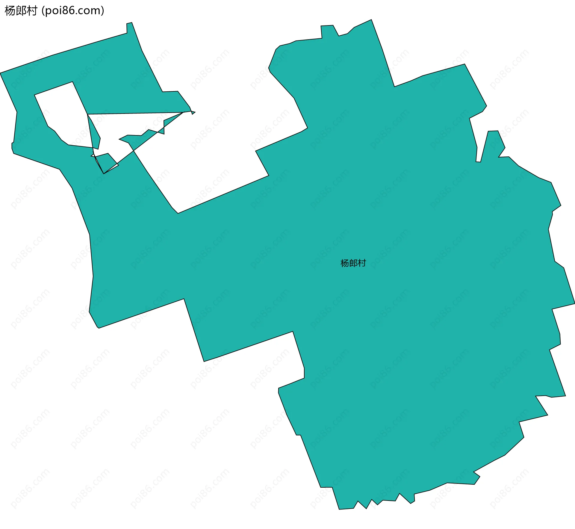 杨郎村边界地图
