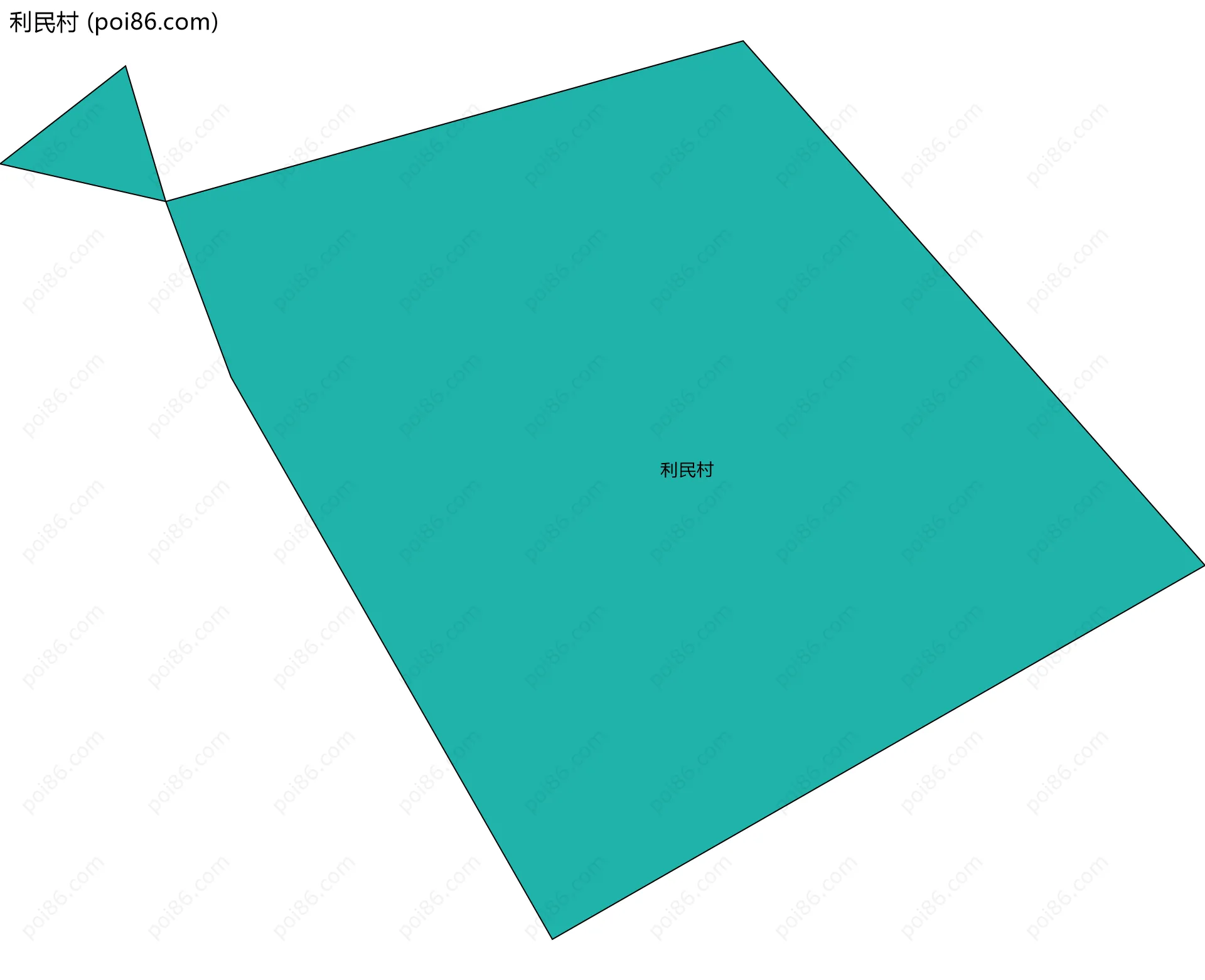 利民村边界地图