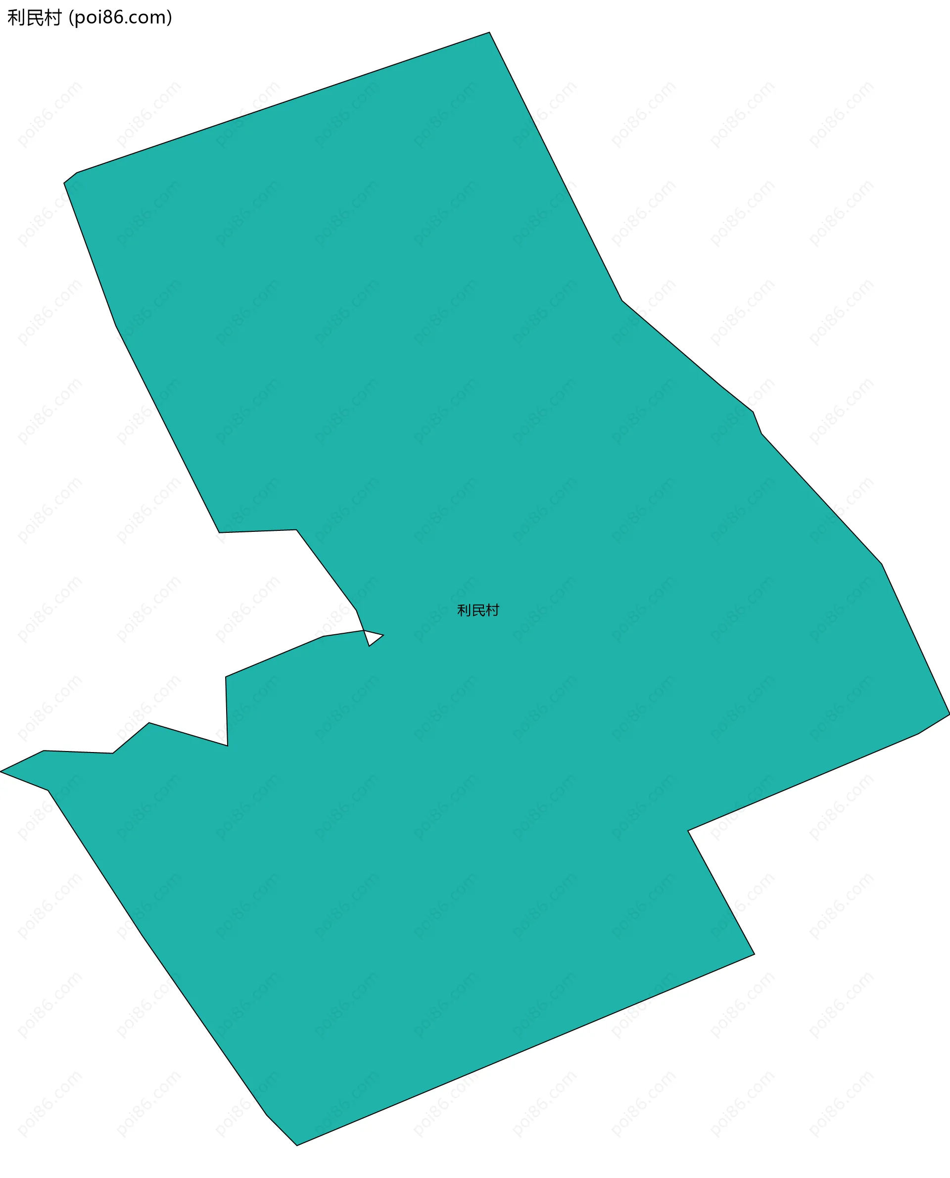 利民村边界地图