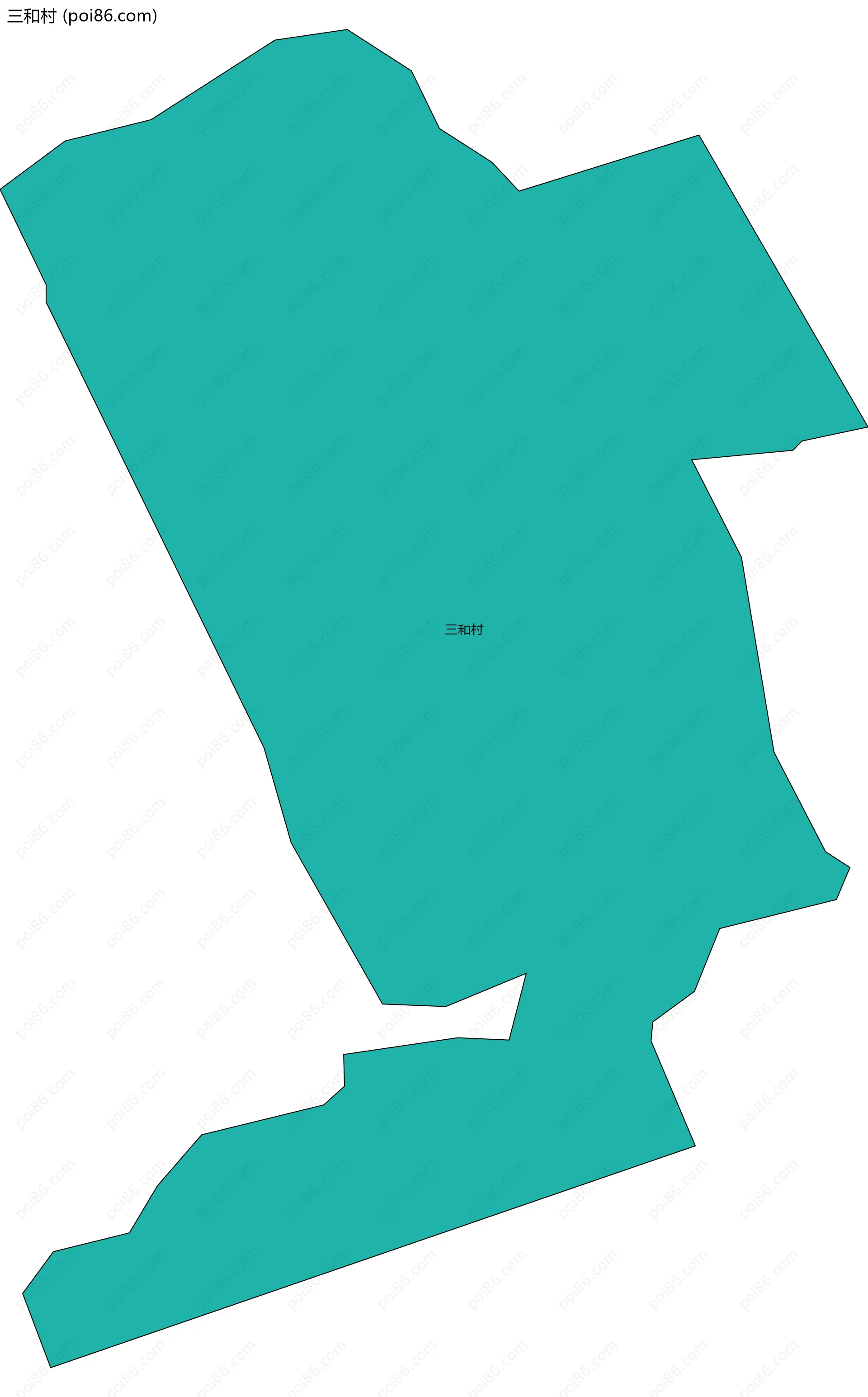 三和村边界地图