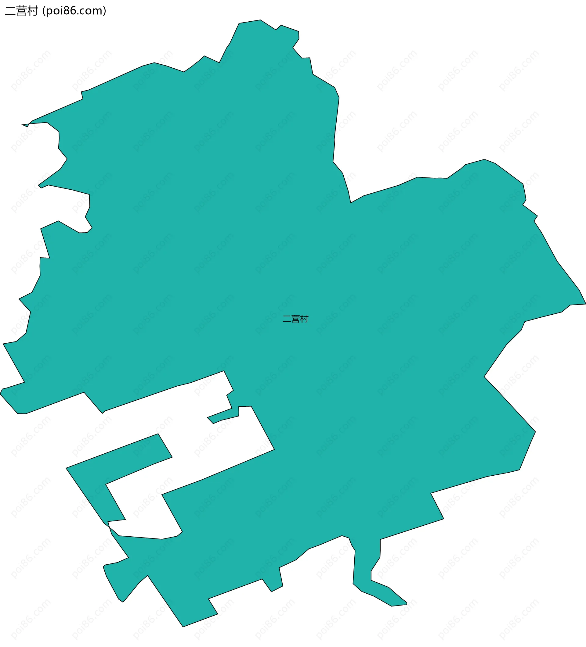 二营村边界地图