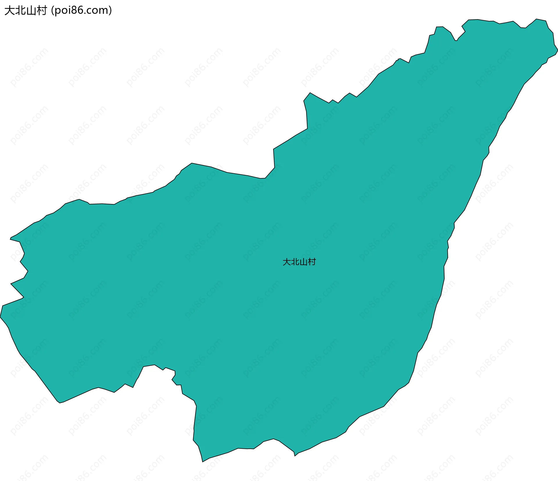 大北山村边界地图