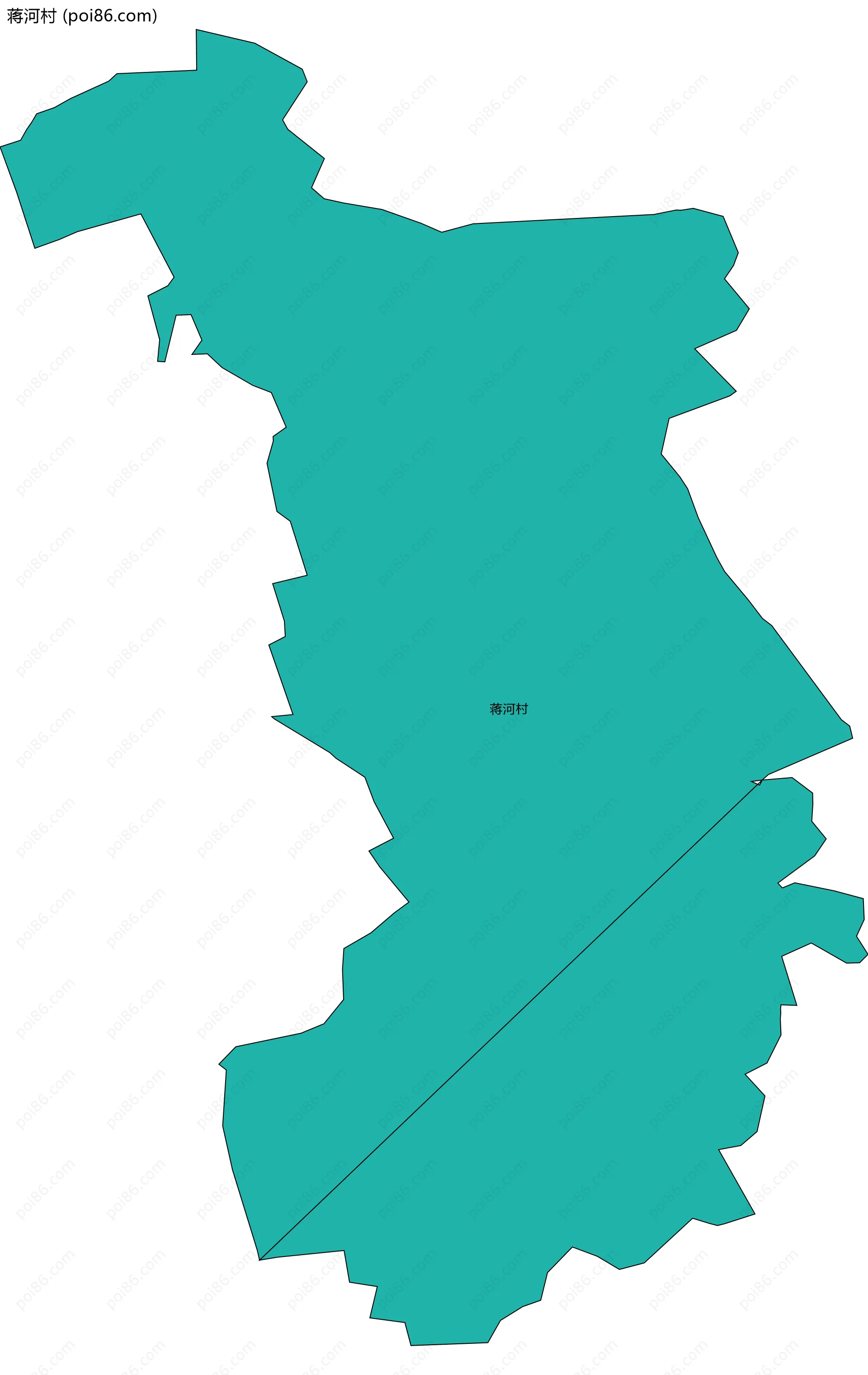 蒋河村边界地图