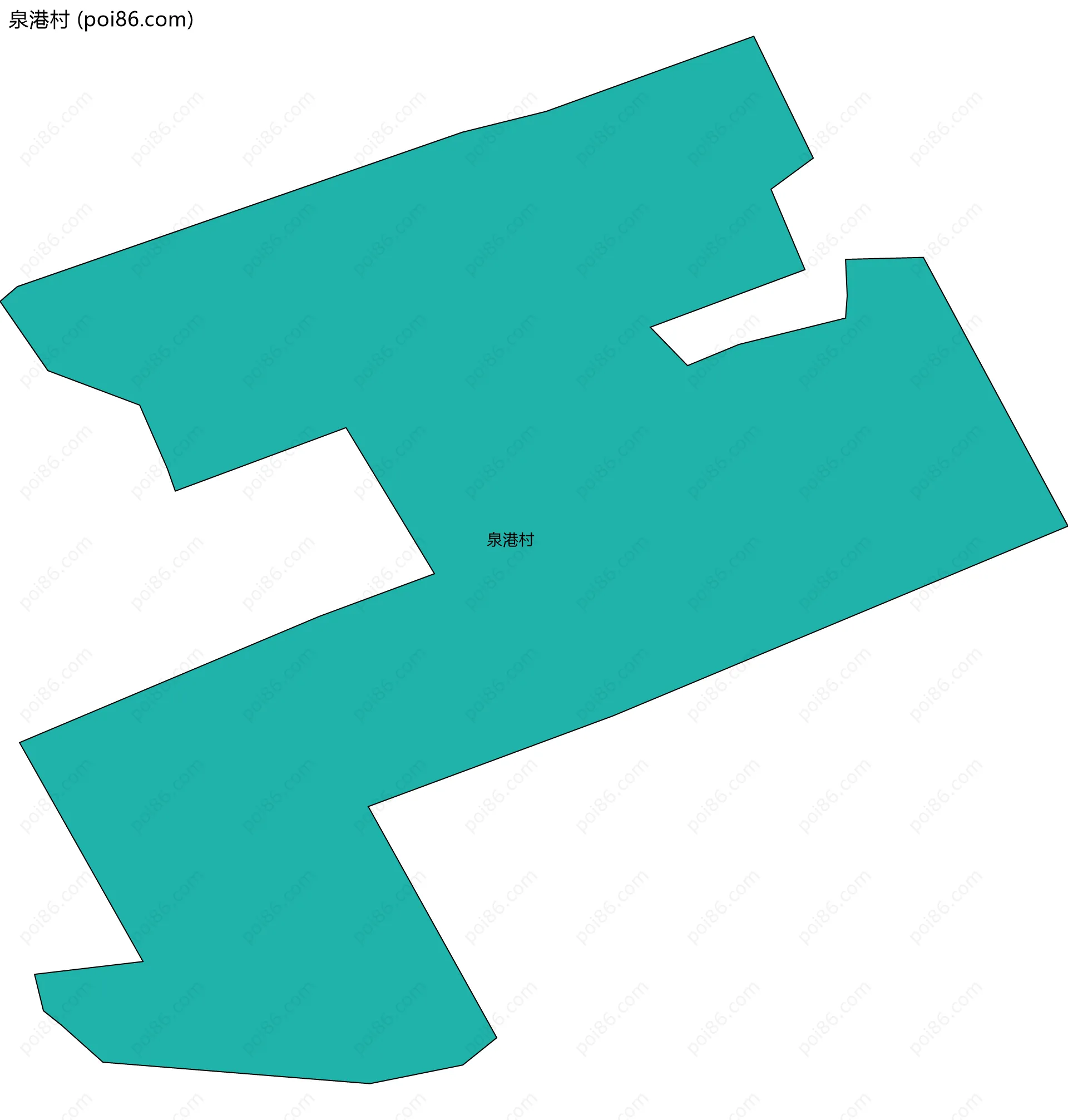 泉港村边界地图