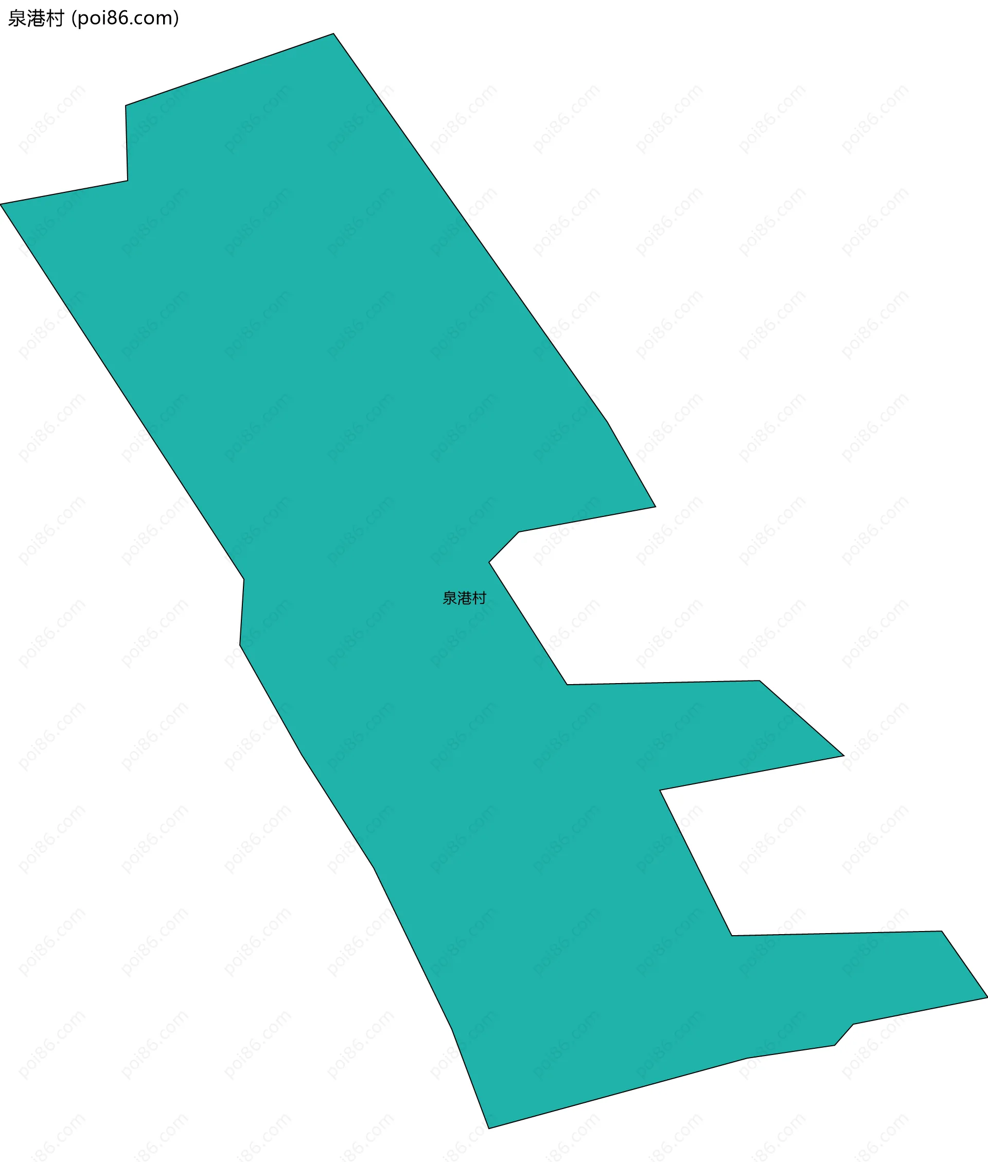 泉港村边界地图