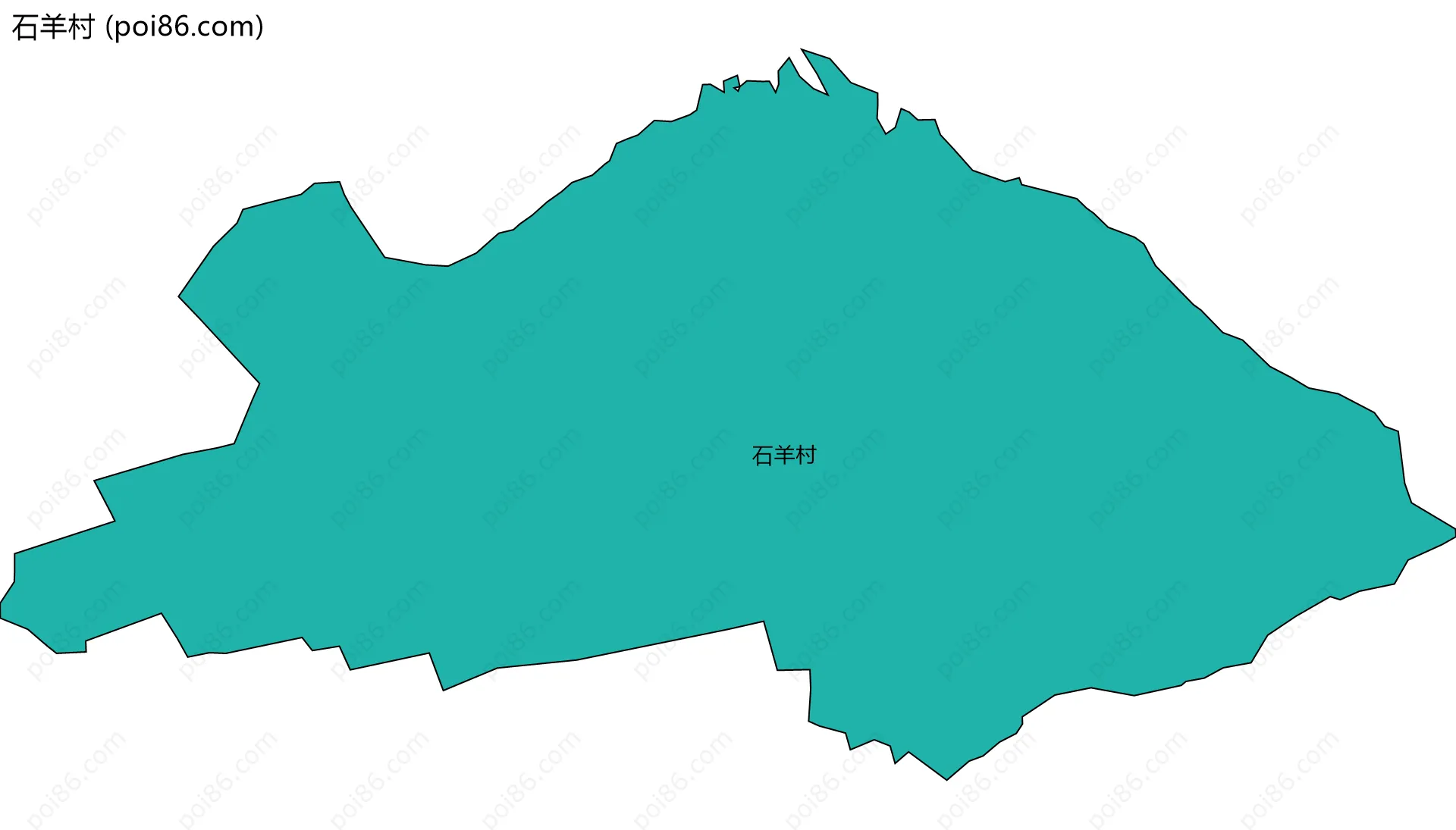 石羊村边界地图