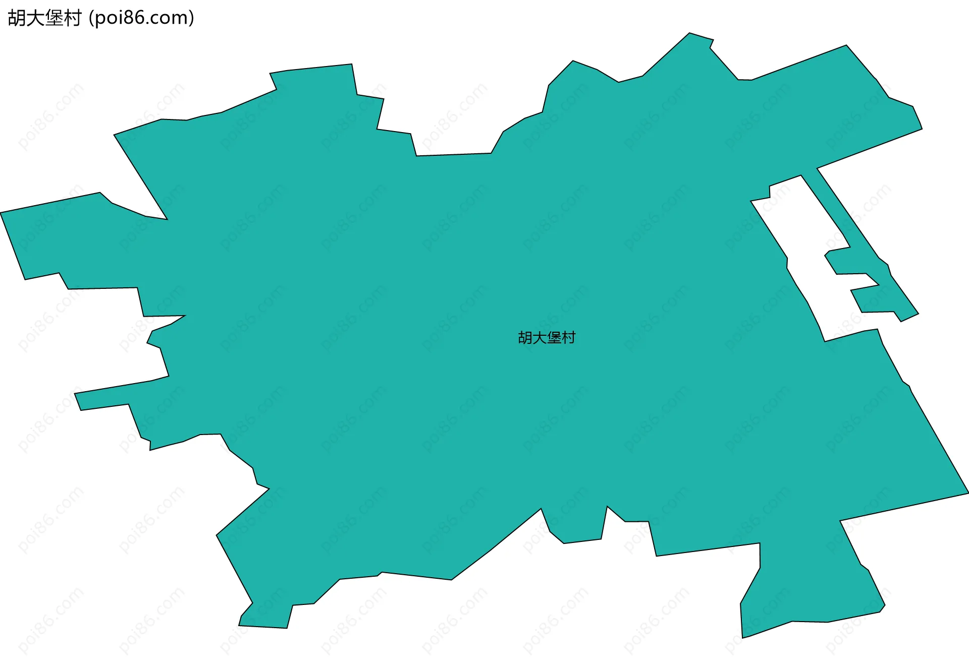 胡大堡村边界地图