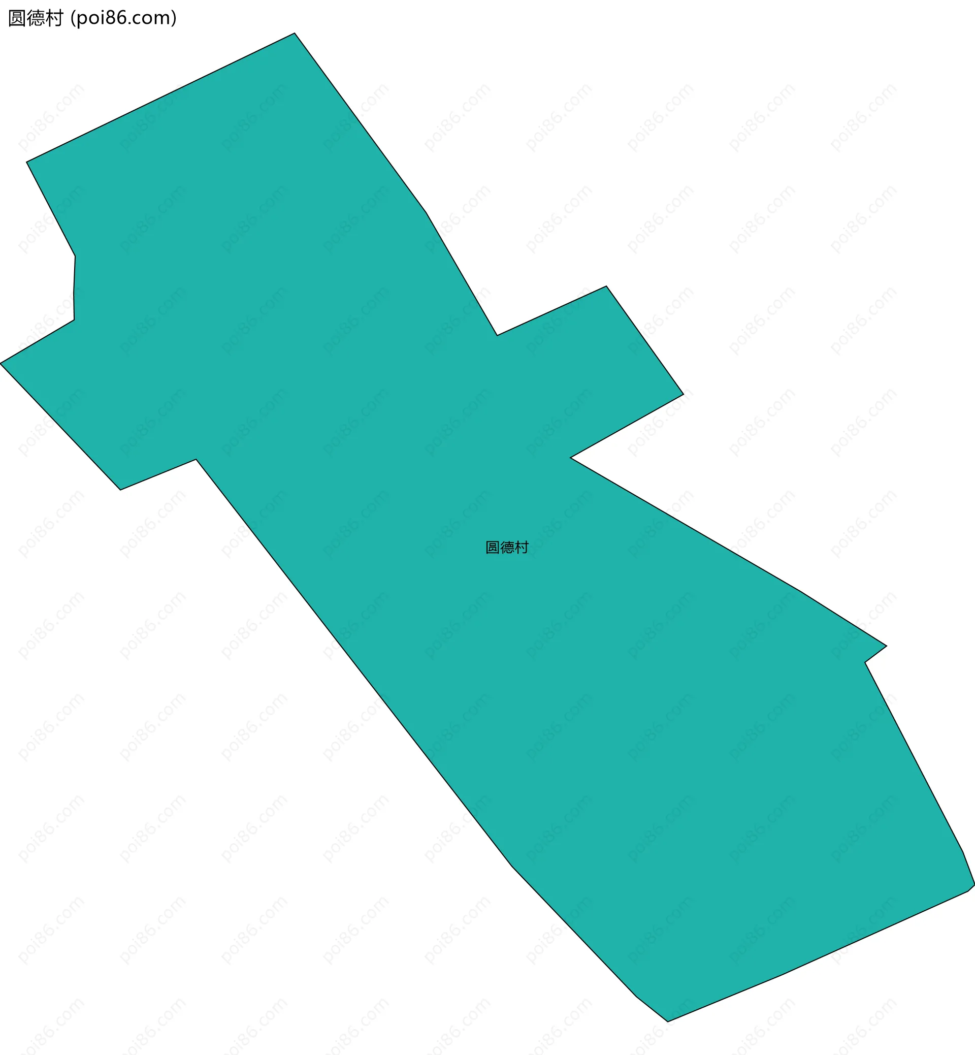 圆德村边界地图