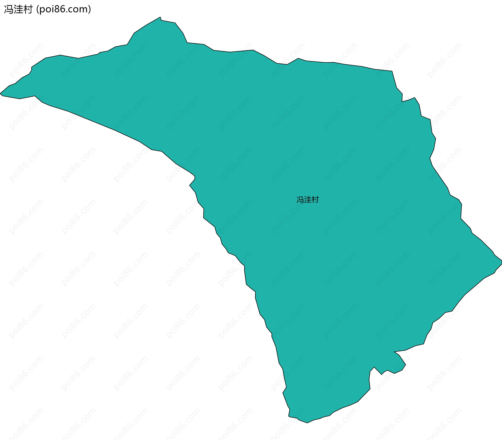 冯洼村边界地图