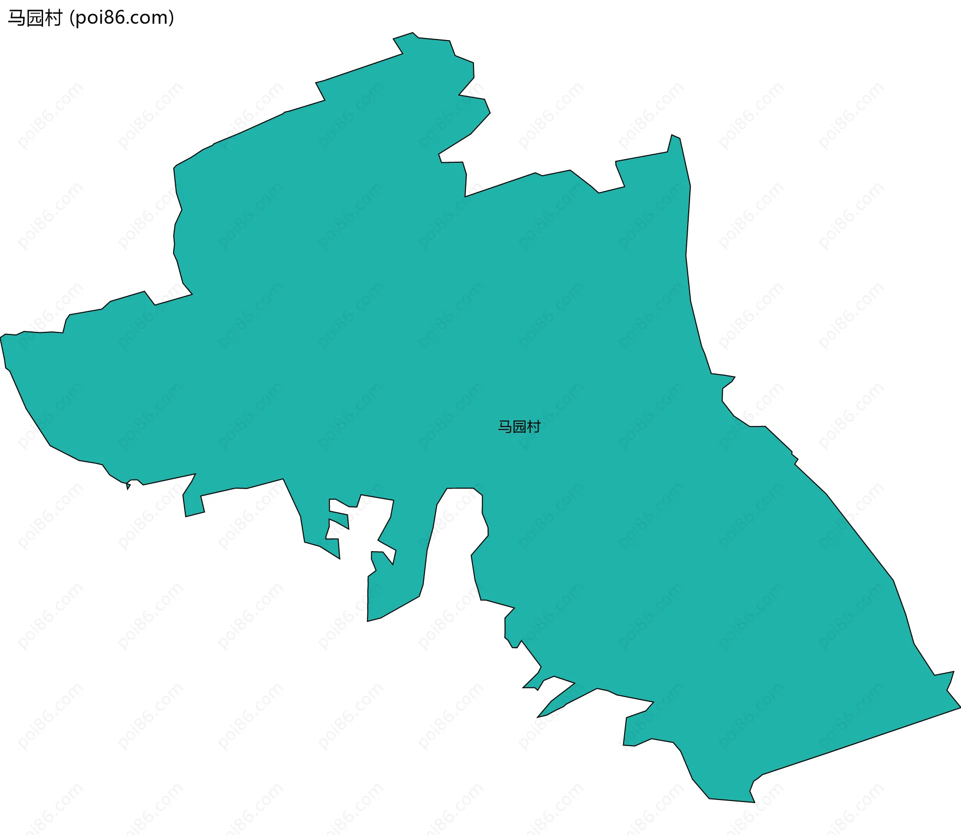 马园村边界地图