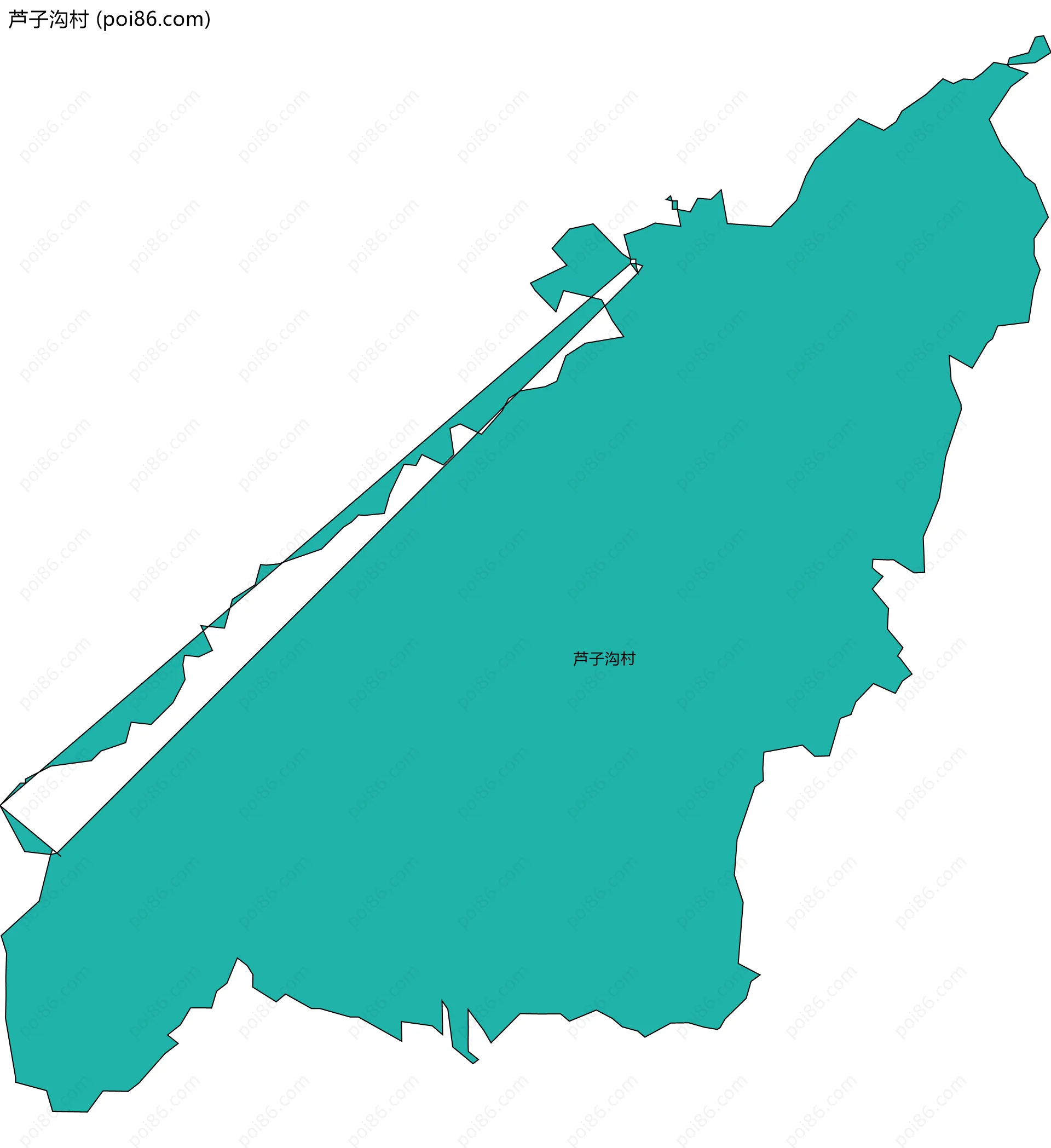 芦子沟村边界地图