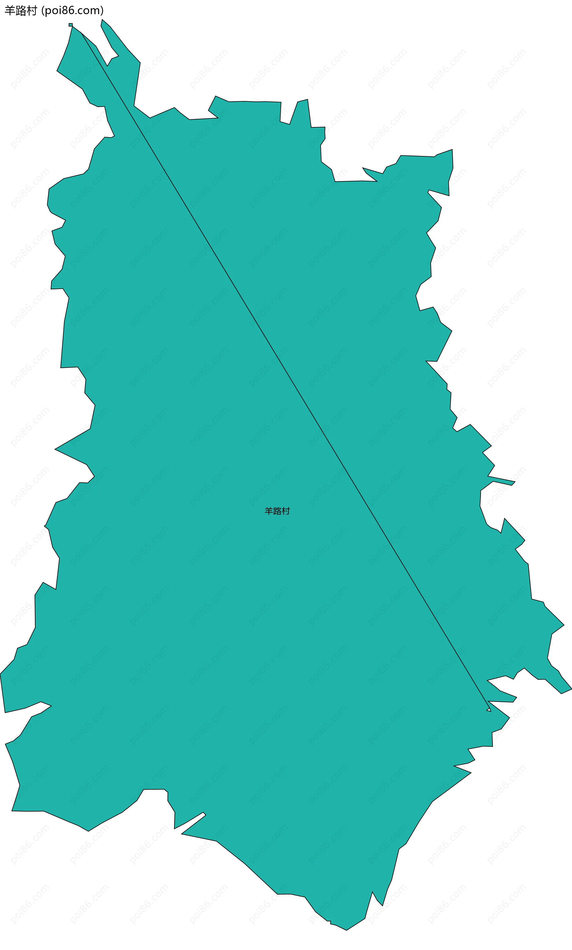 羊路村边界地图