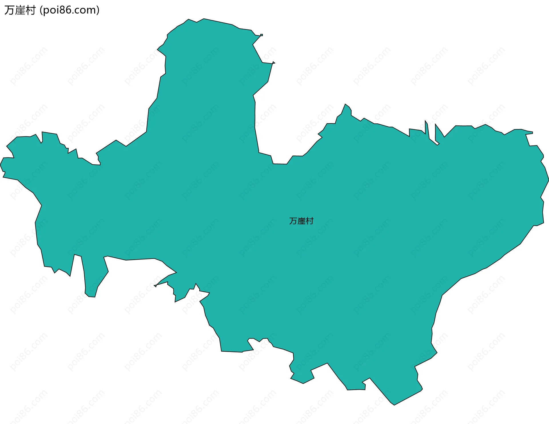 万崖村边界地图