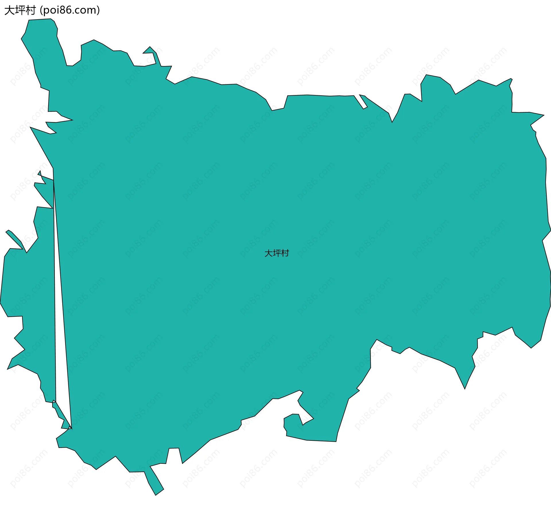大坪村边界地图