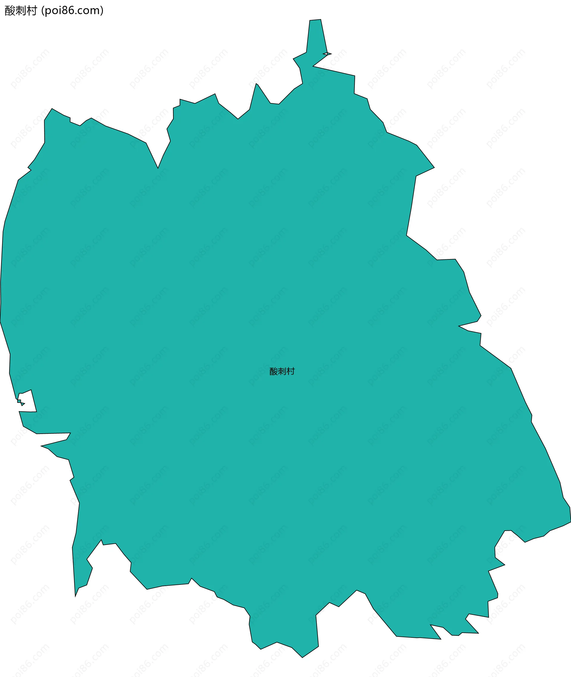 酸刺村边界地图