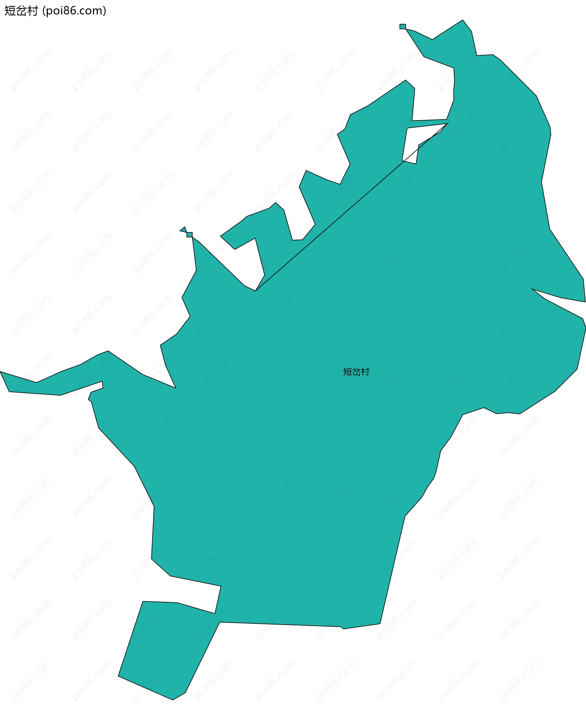 短岔村边界地图