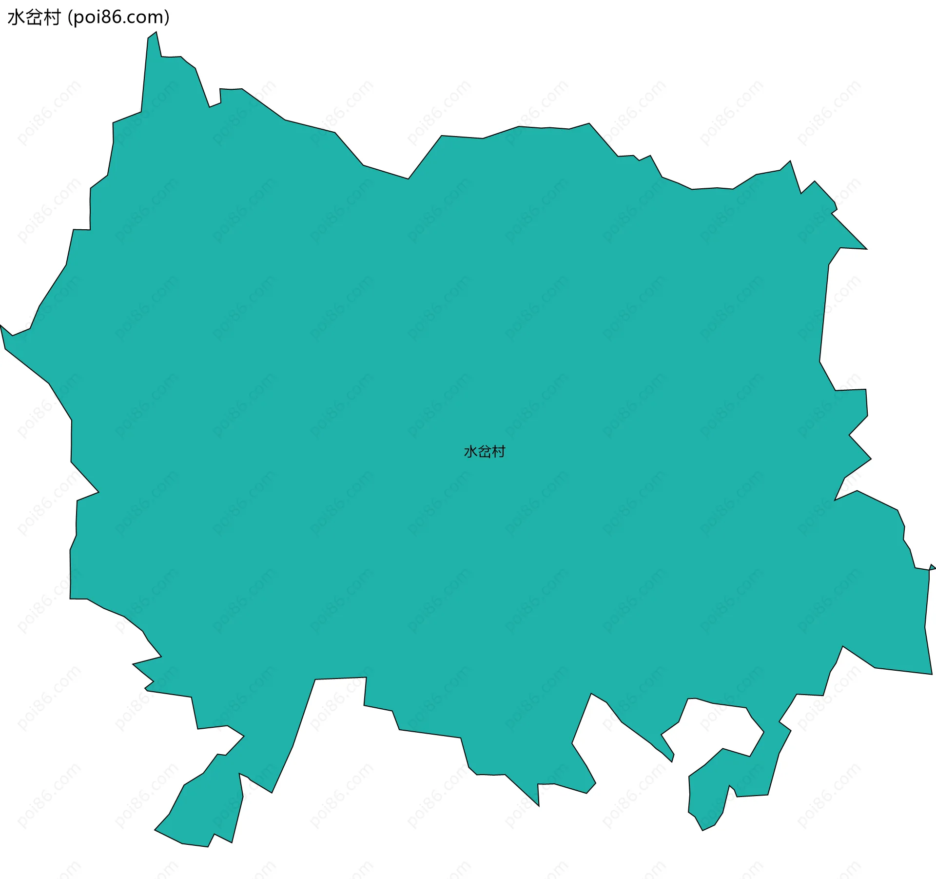 水岔村边界地图