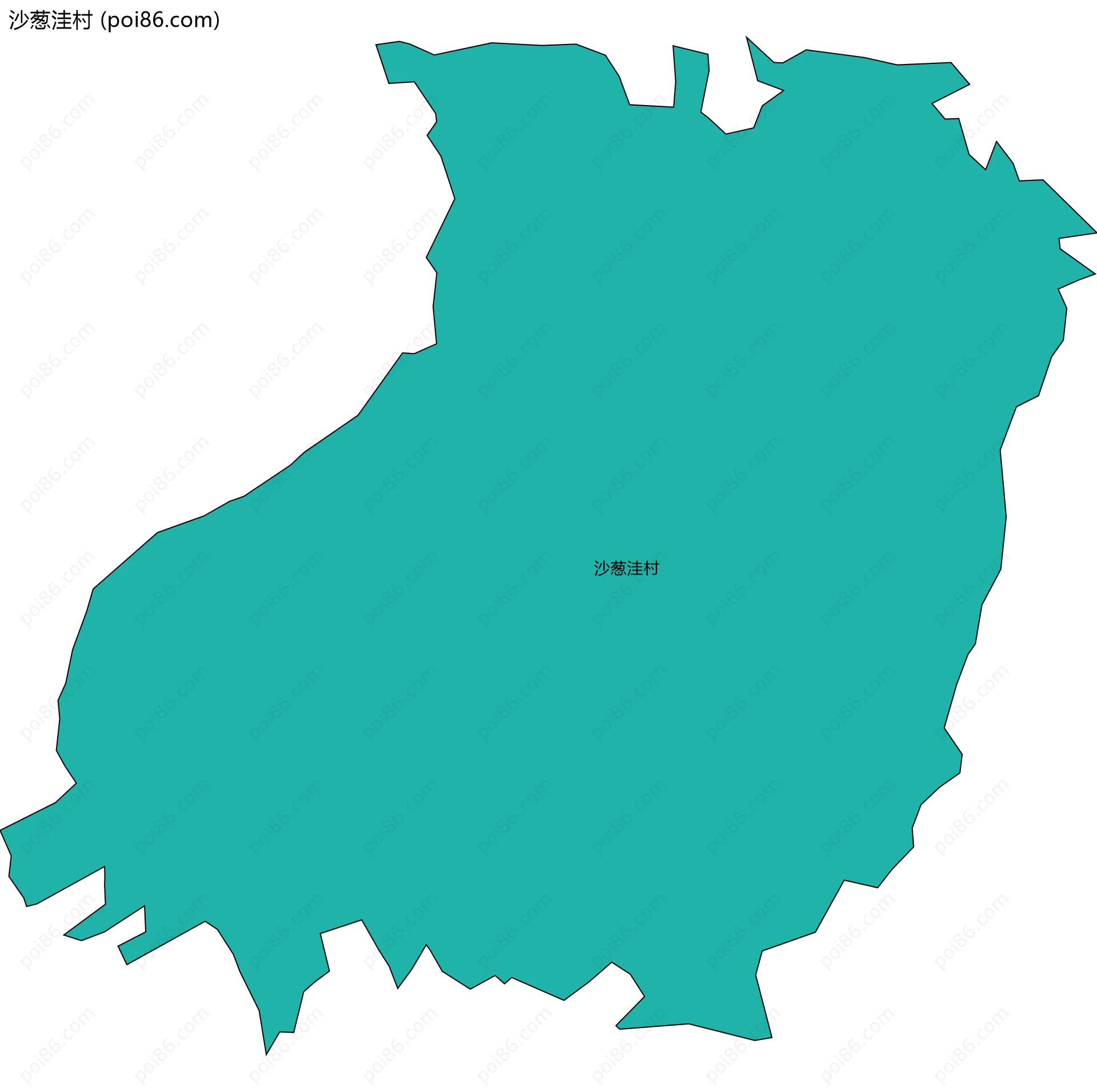 沙葱洼村边界地图