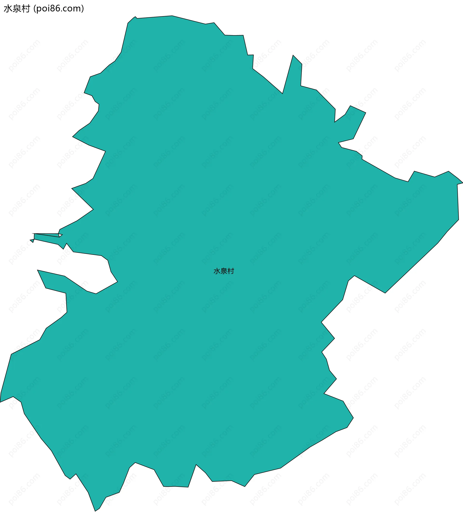 水泉村边界地图