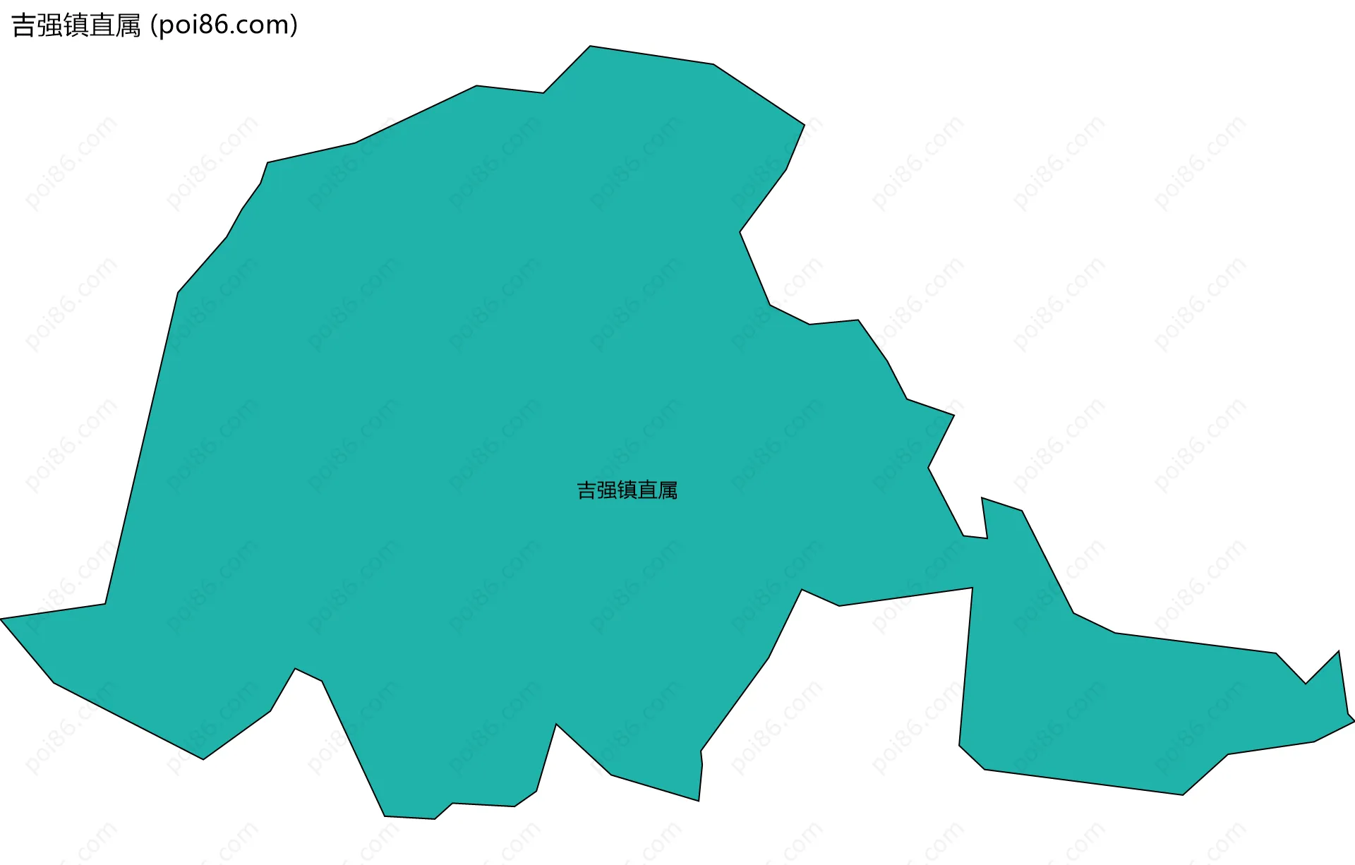 吉强镇直属边界地图