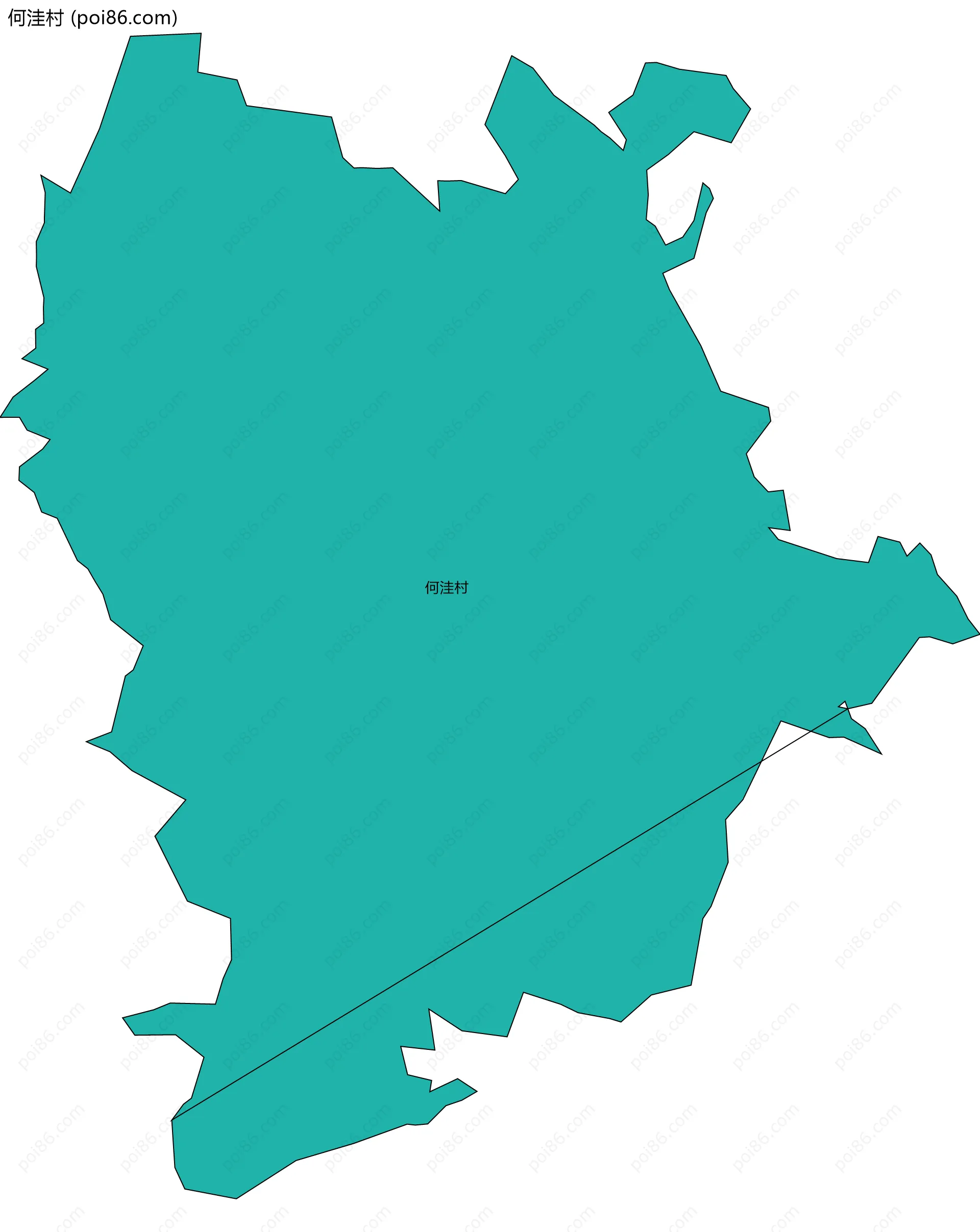 何洼村边界地图