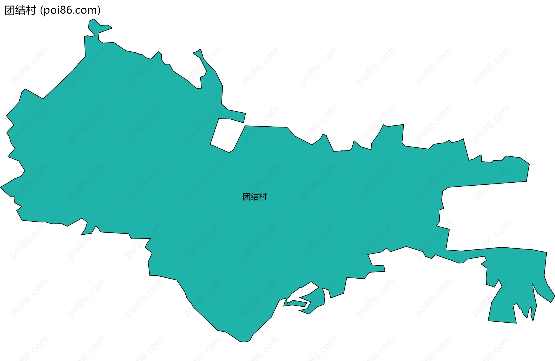 团结村边界地图