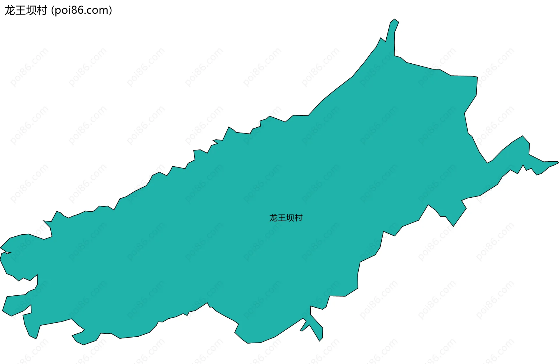龙王坝村边界地图
